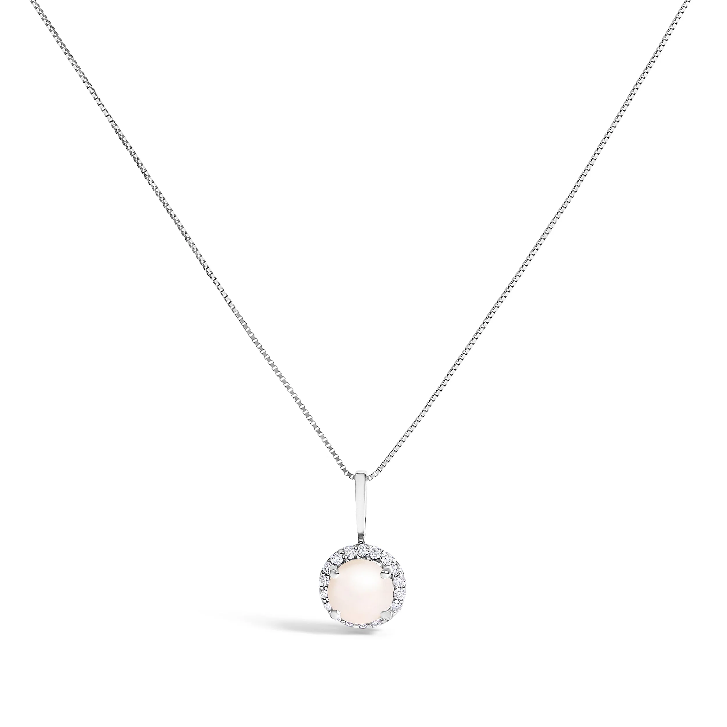 10K White Gold Purple Amethyst and 1/10 Cttw Diamond Accent Halo Pendant Necklace - Image 12