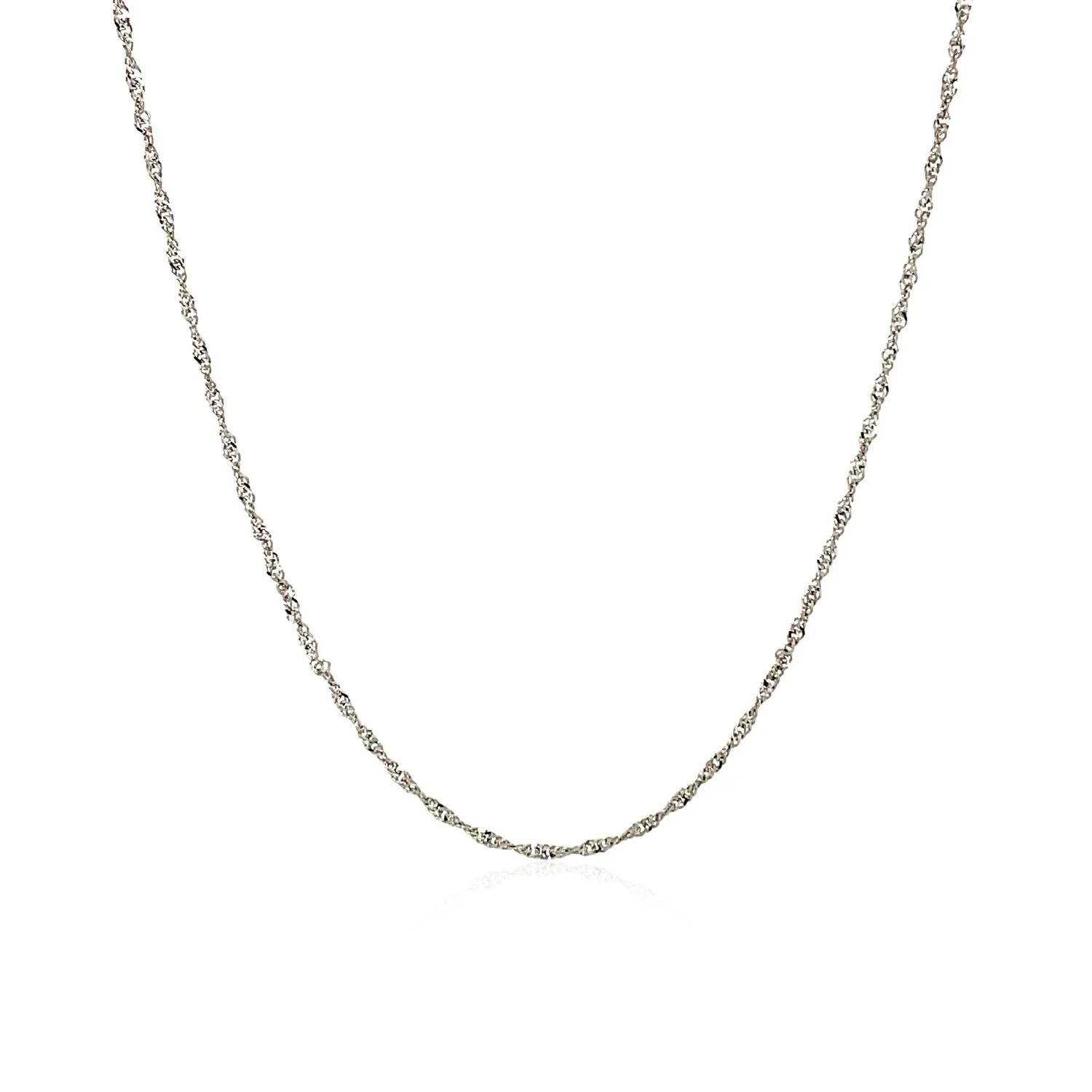 10k White Gold Singapore Chain 1.0mm - Image 7