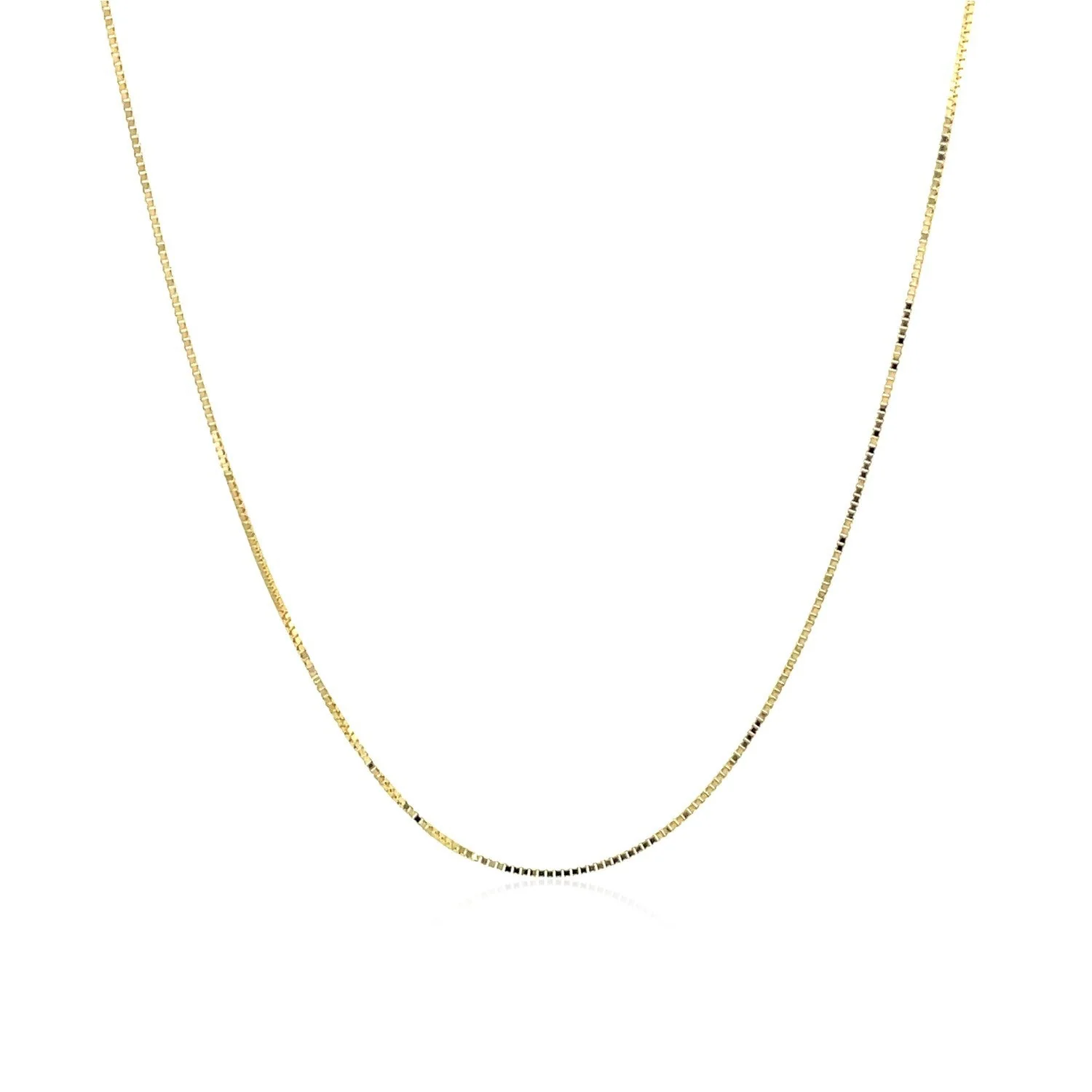 10k Yellow Gold Classic Box Chain 0.45mm - Image 2