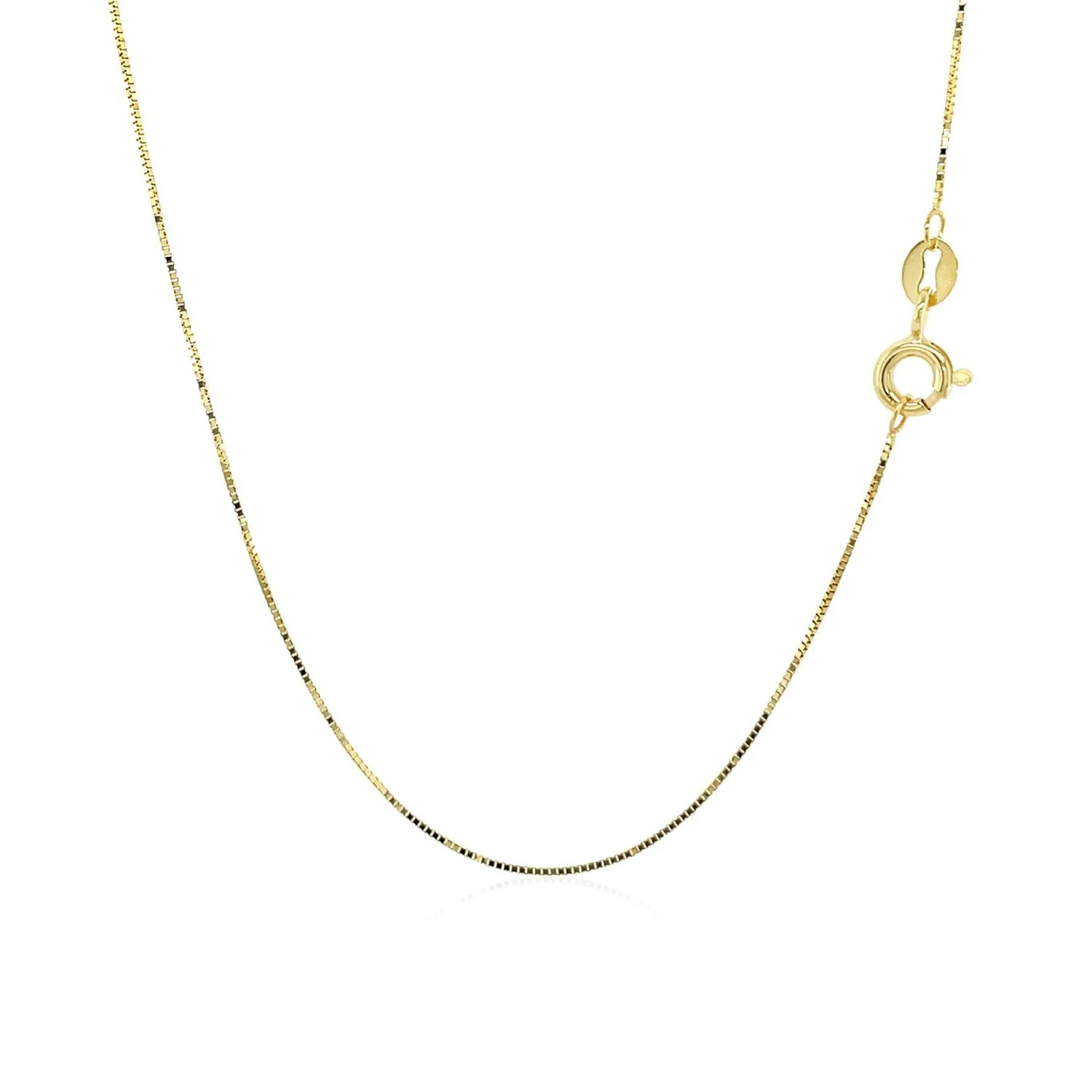 10k Yellow Gold Classic Box Chain 0.45mm - Image 3