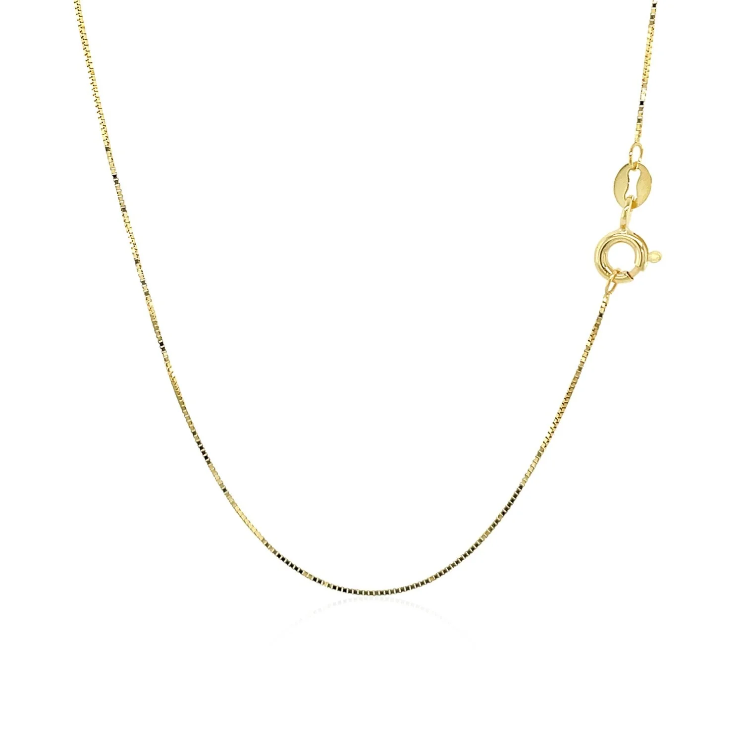 10k Yellow Gold Classic Box Chain 0.45mm - Image 8