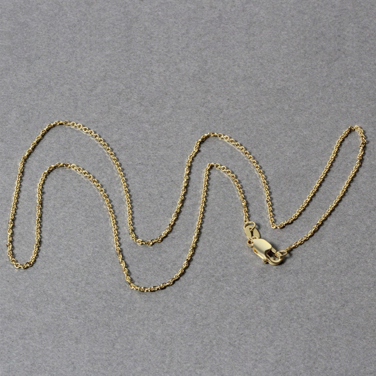 10k Yellow Gold Diamond Cut Cable Link Chain (1.10 mm) - Image 12
