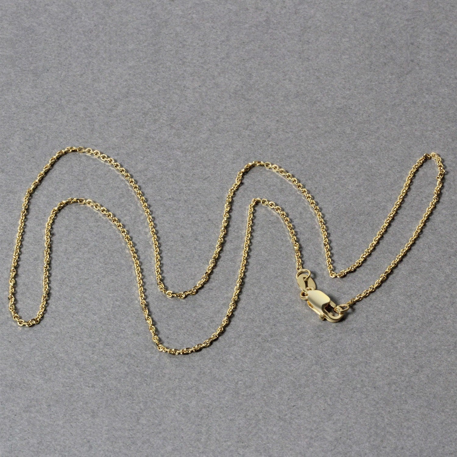 10k Yellow Gold Diamond Cut Cable Link Chain (1.10 mm) - Image 6