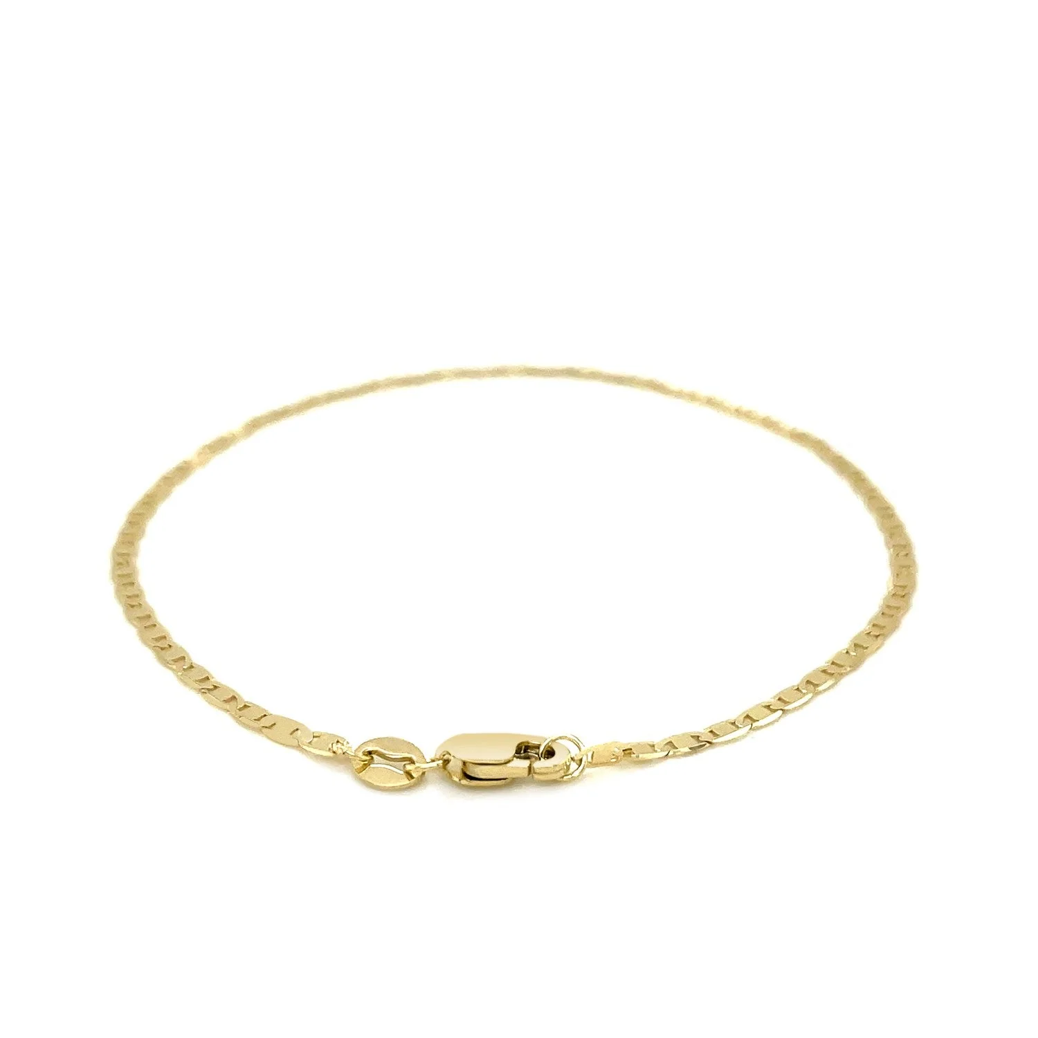 10k Yellow Gold Mariner Link Anklet 1.7mm - Image 7
