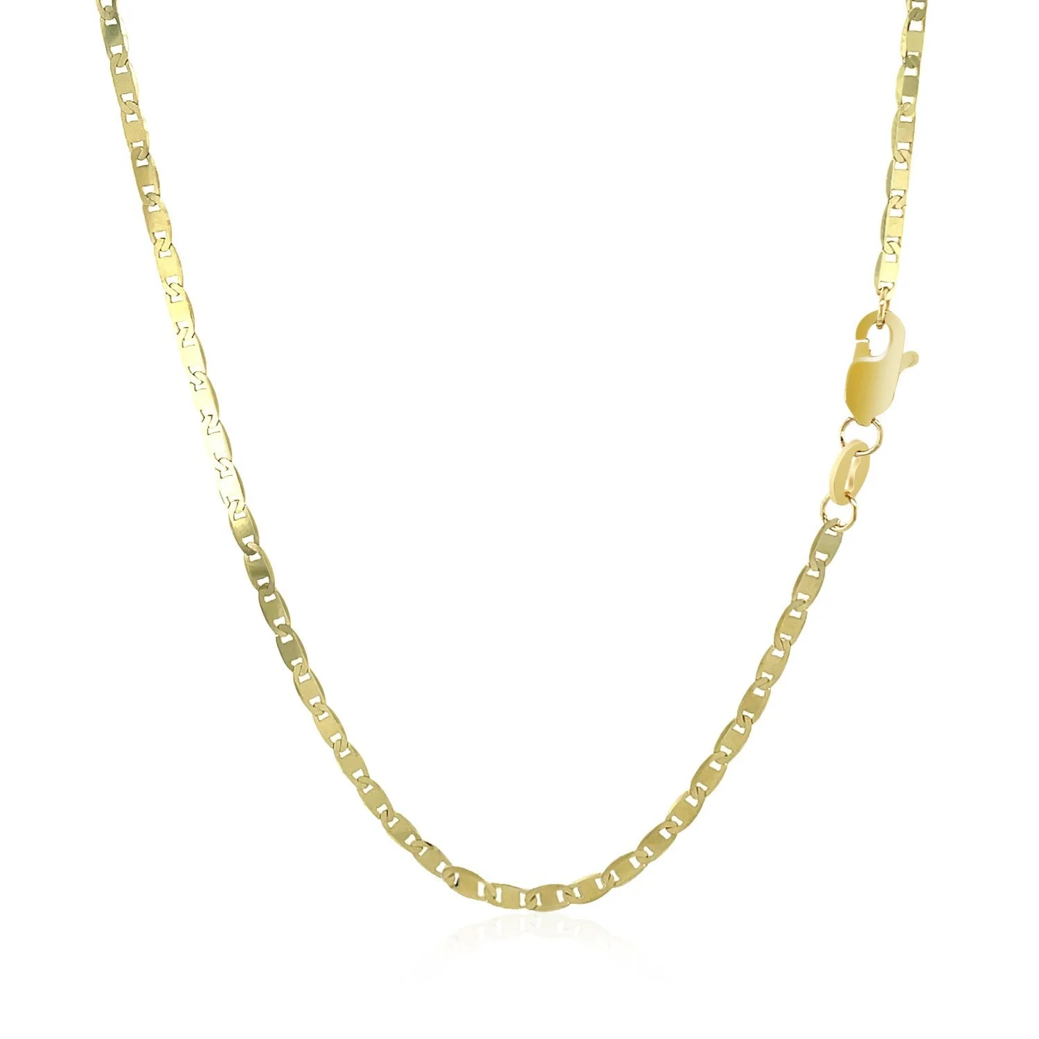 10k Yellow Gold Mariner Link Chain 1.7mm - Image 2