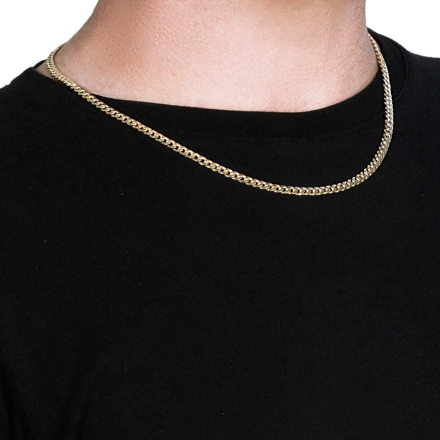 10k Yellow Gold Miami Cuban Semi Solid Chain (4.50 mm) - Image 10