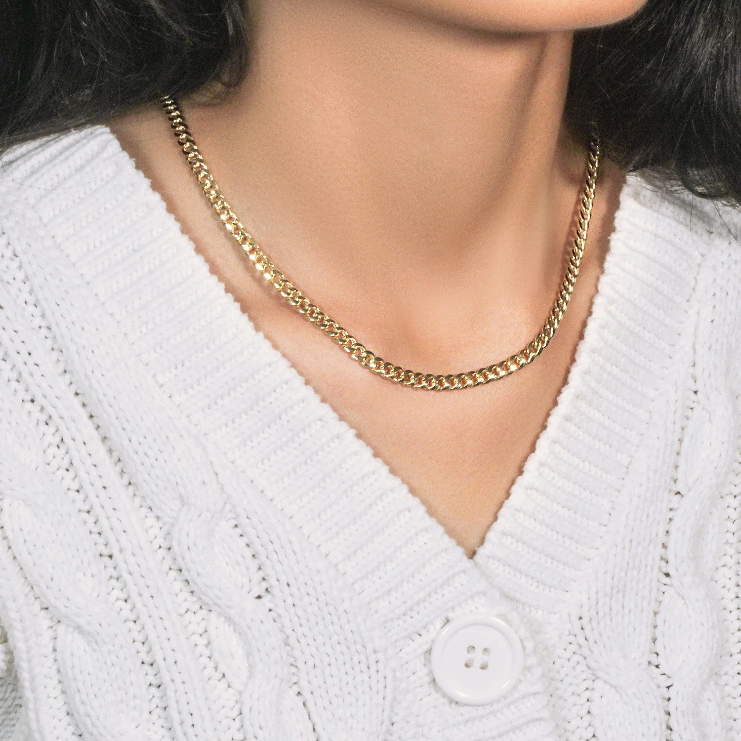 10k Yellow Gold Miami Cuban Semi Solid Chain (4.50 mm) - Image 8