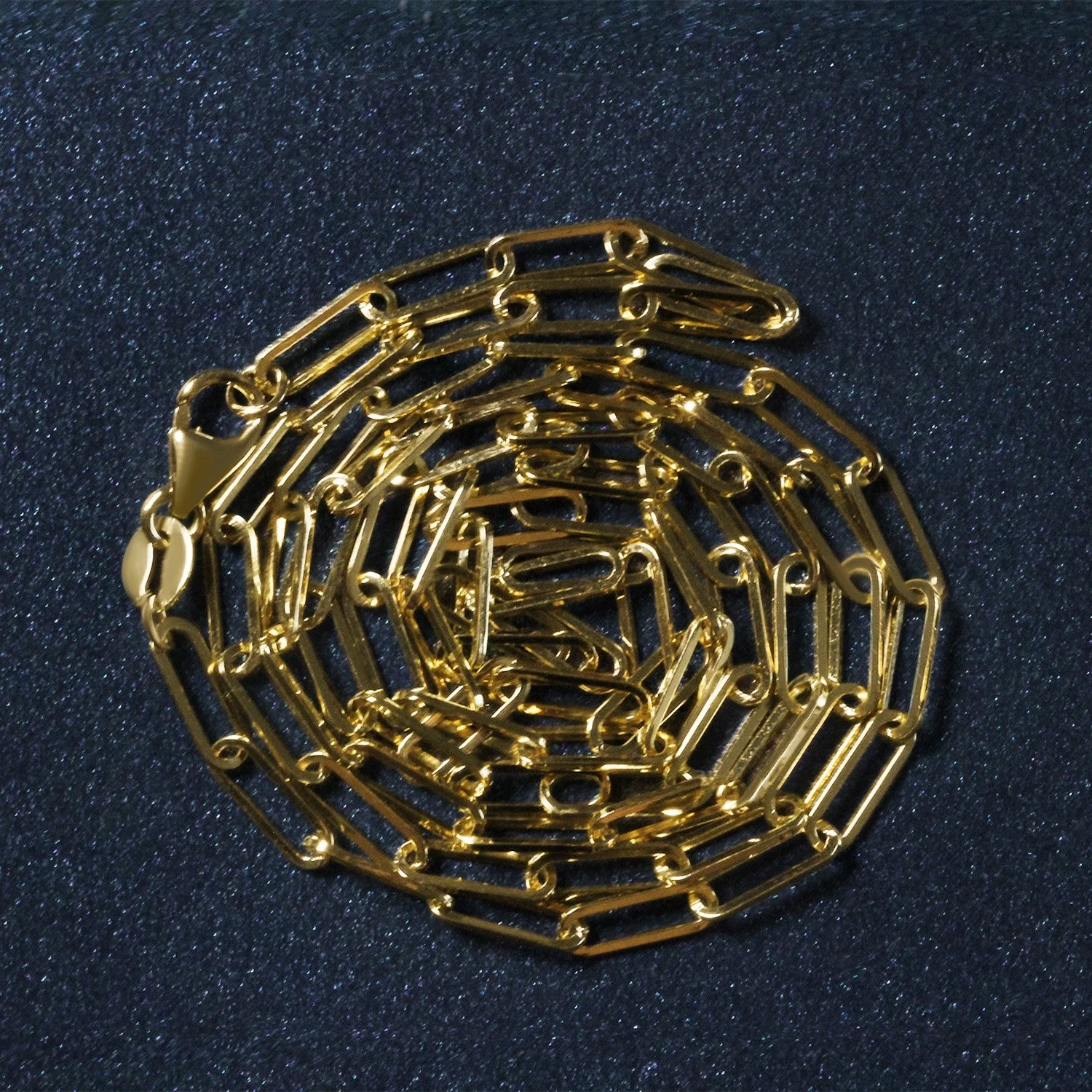 10K Yellow Gold Paperclip Chain (2.50 mm) - Image 12
