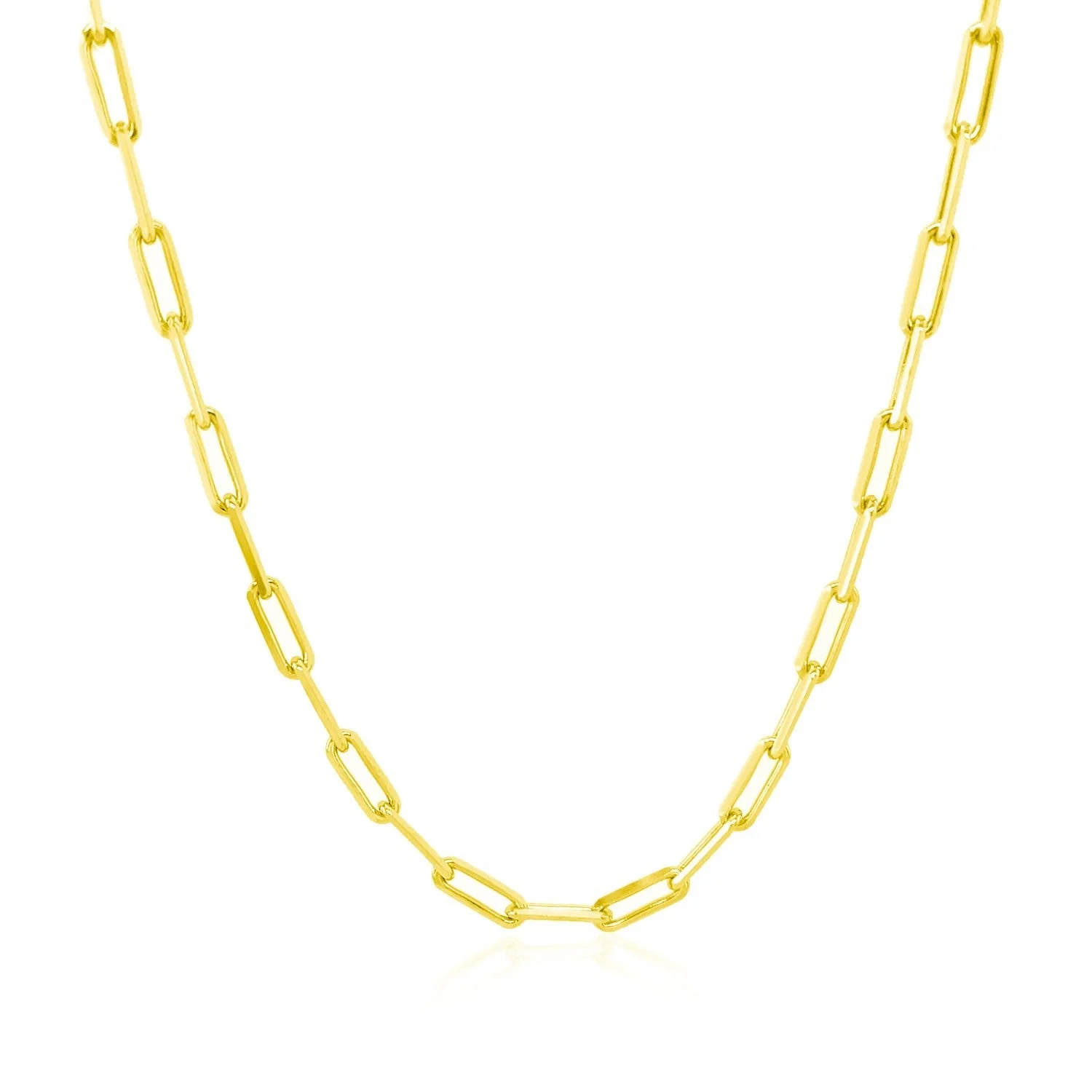 10K Yellow Gold Paperclip Chain (2.50 mm) - Image 8