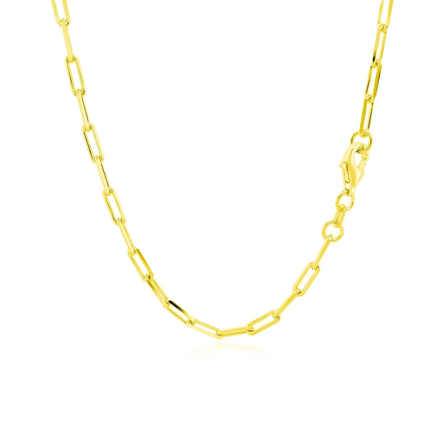 10K Yellow Gold Paperclip Chain (2.50 mm) - Image 9
