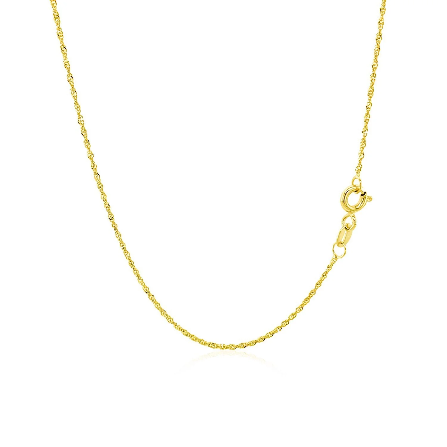 10k Yellow Gold Singapore Chain 1.0mm - Image 3
