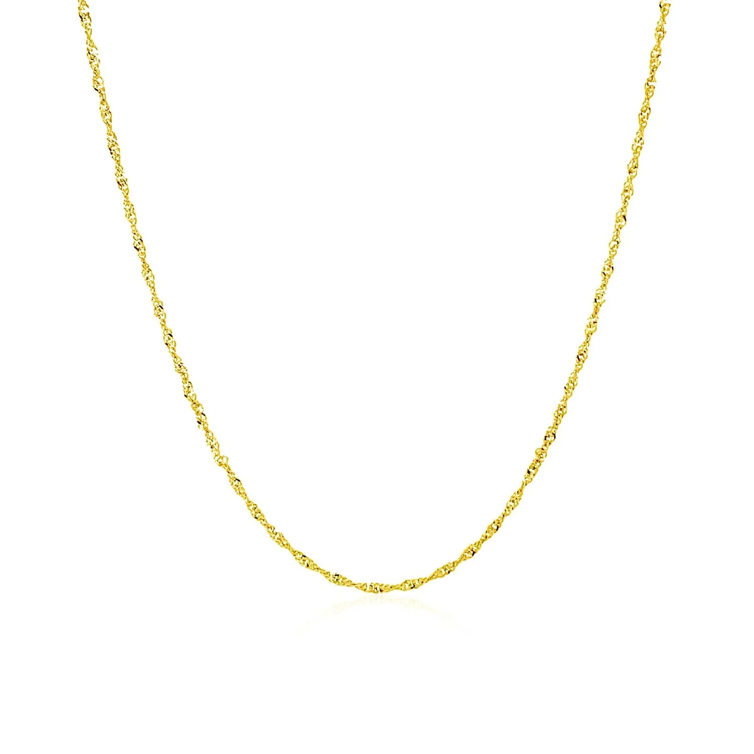10k Yellow Gold Singapore Chain 1.0mm - Image 7
