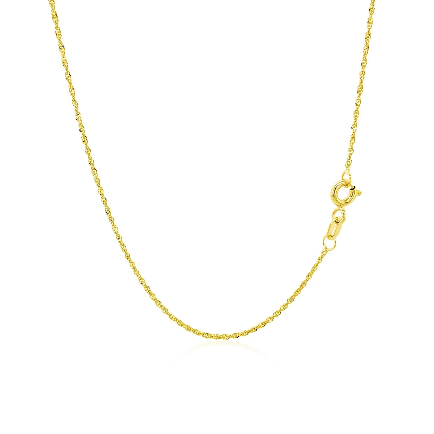 10k Yellow Gold Singapore Chain 1.0mm - Image 8