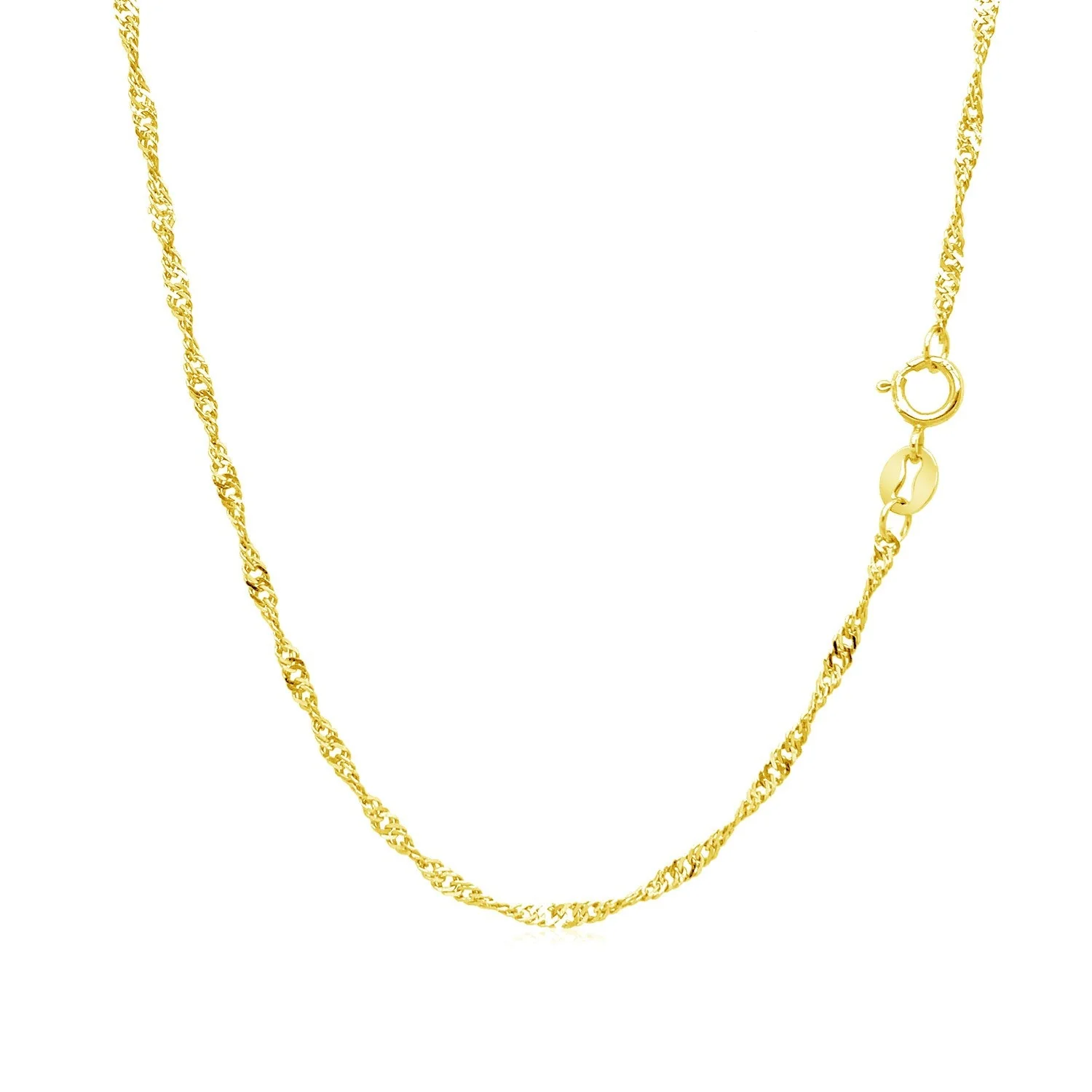 10k Yellow Gold Singapore Chain 1.5mm - Image 8