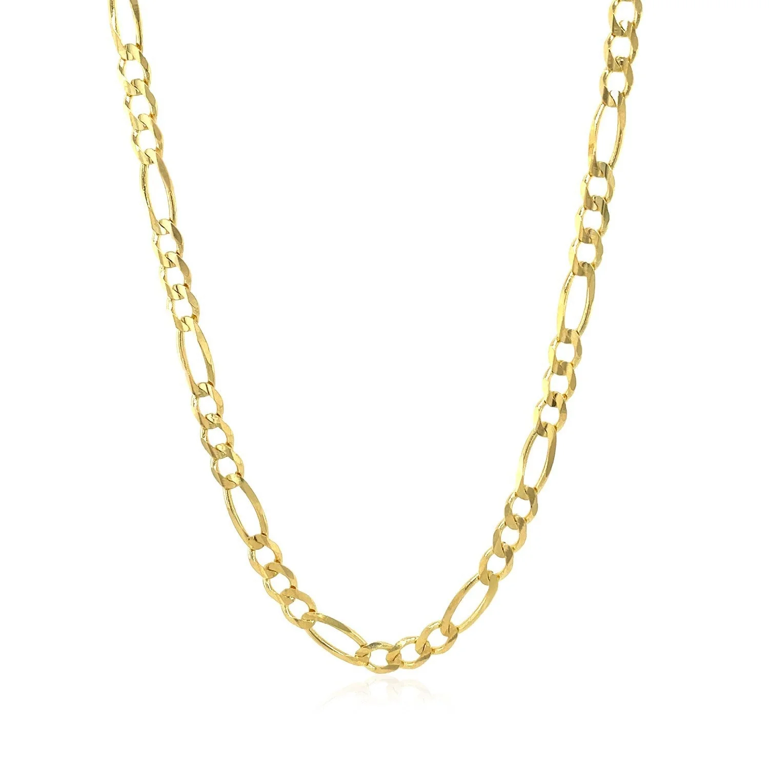 10K Yellow Gold Solid Figaro Chain (3.70 mm) - Image 2