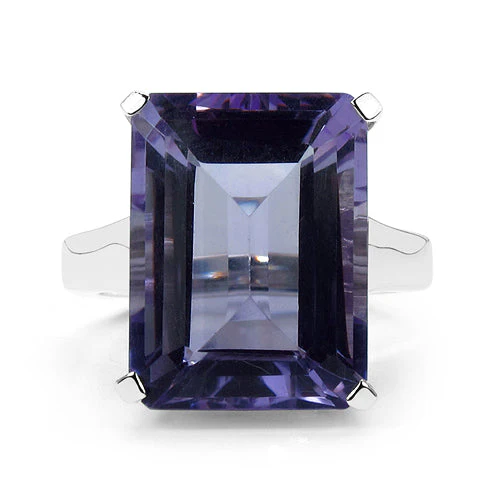 11.47 Carat Genuine Amethyst .925 Sterling Silver Ring - Image 2