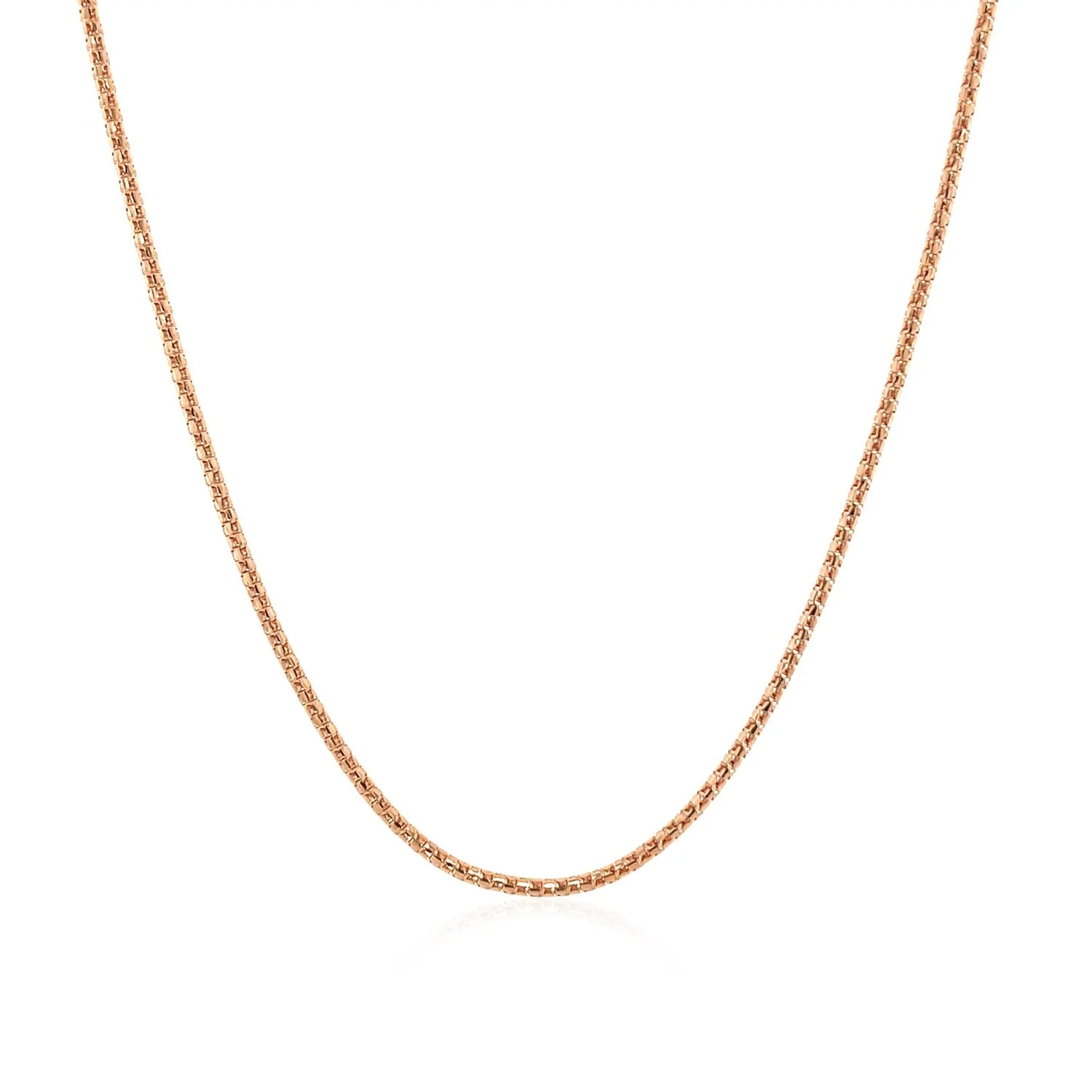 14k Rose Gold Adjustable Popcorn Chain 1.3mm - Image 7