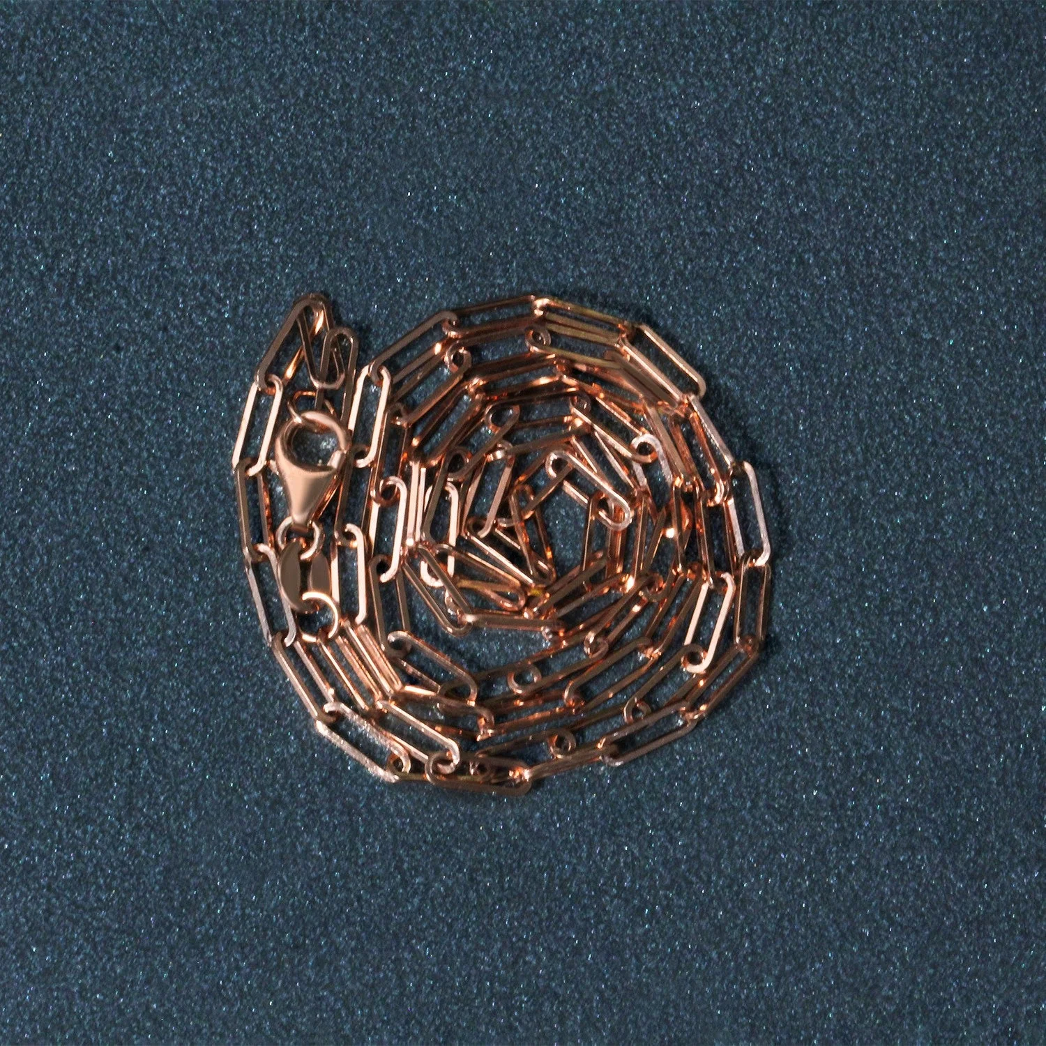 14K Rose Gold Delicate Paperclip Chain (2.1mm) - Image 6