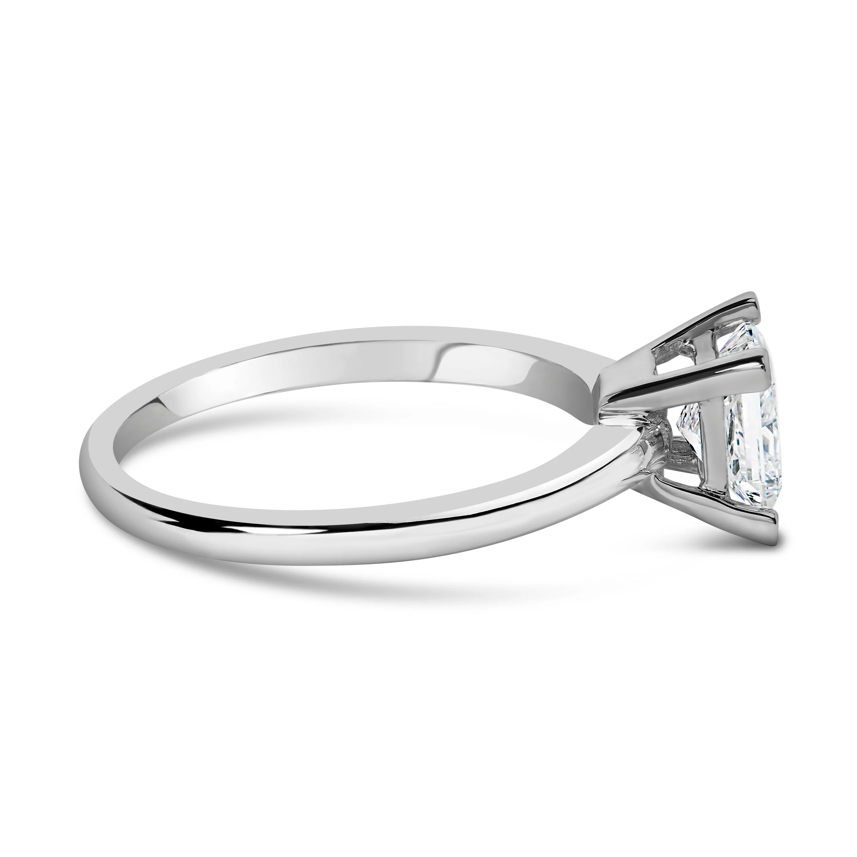 14K White Gold 1.0 Cttw Princess Lab-Grown Diamond Solitaire Engagement Ring (F-G Color, VS1-VS2 Clarity) - Ring Size 7 - Image 2