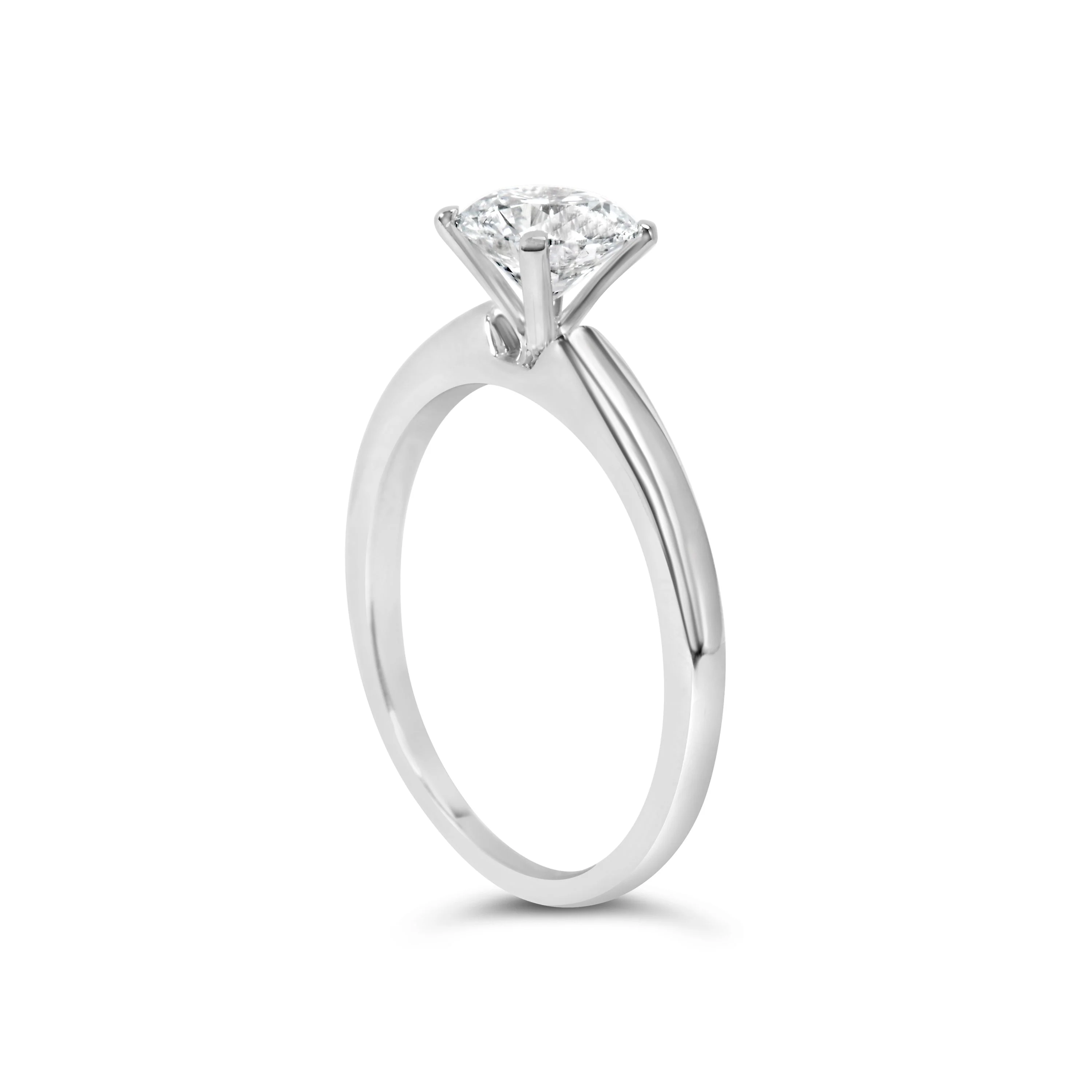 14K White Gold 1.0 Cttw Round Lab Grown Diamond 4 Prong Solitaire Engagement Ring (F-G Color, VS2-SI1 Clarity) - Ring Size 7 - Image 4