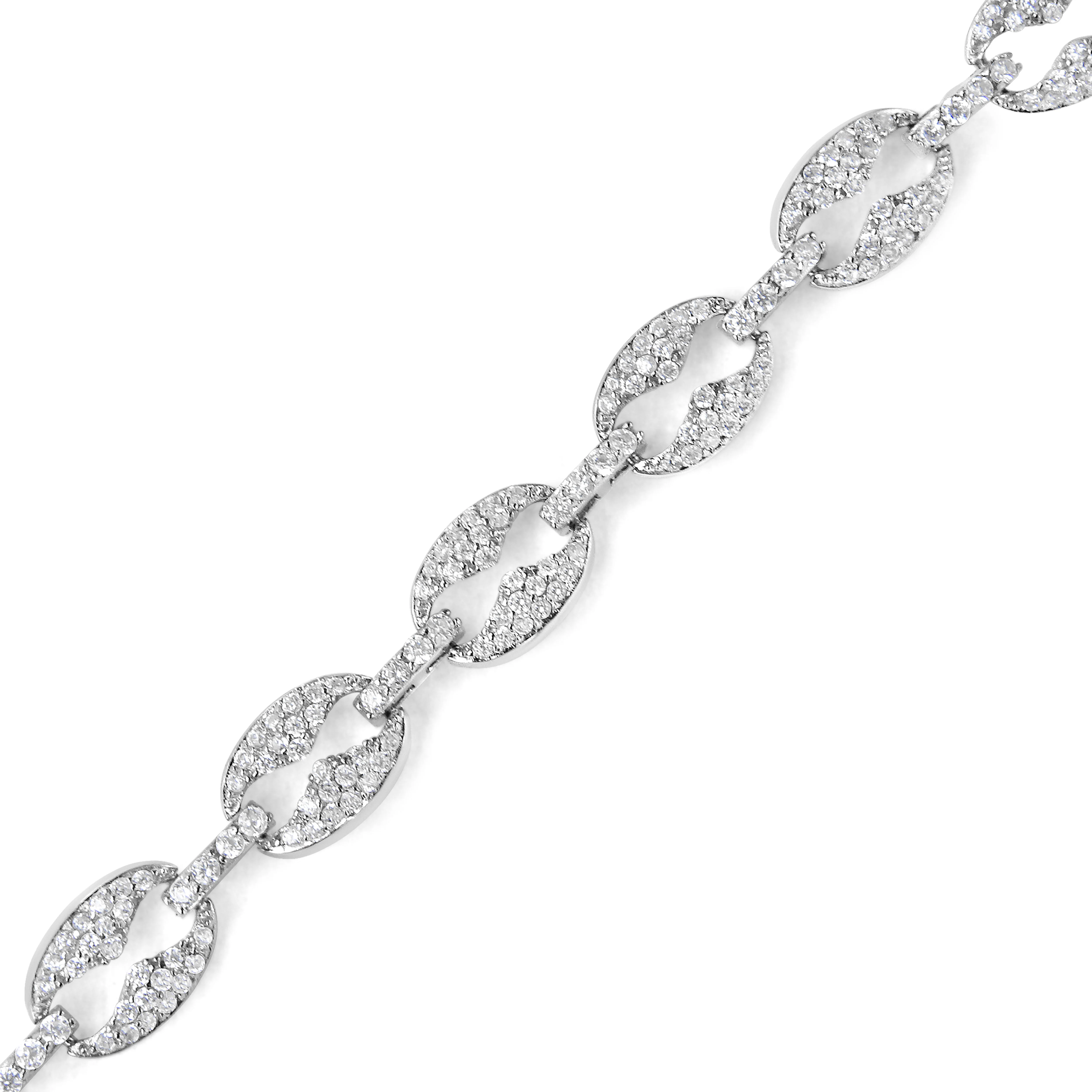 14K White Gold 1 1/2 Cttw Round Diamond Set Link Bracelet (I-J Color, I1-I2 Clarity) - 7" - Image 9