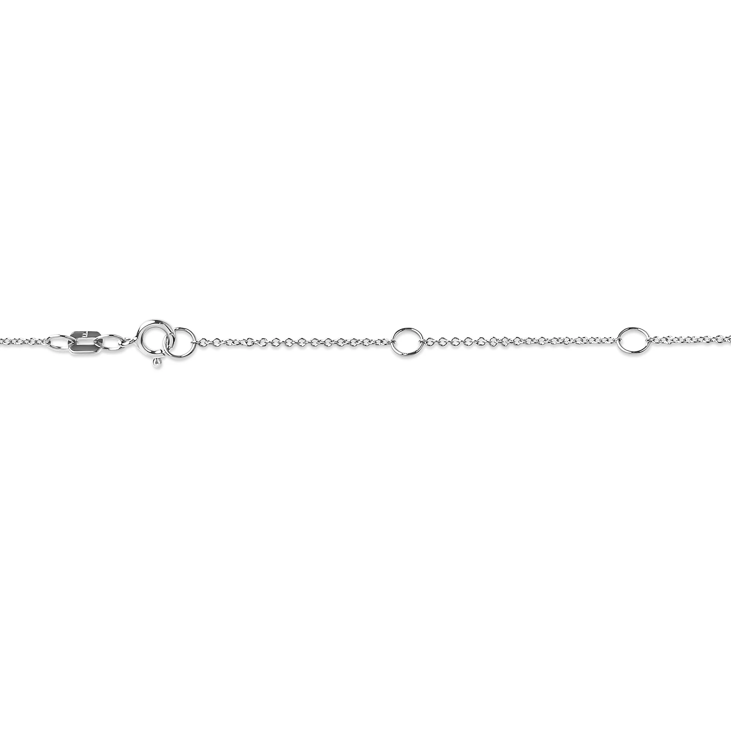 14K White Gold 1/2 Cttw Lab Grown Diamond Modern Bezel-Set Solitaire 16"-18" Pendant Necklace (F-G Color, VS2-SI1 Clarity) - Image 13