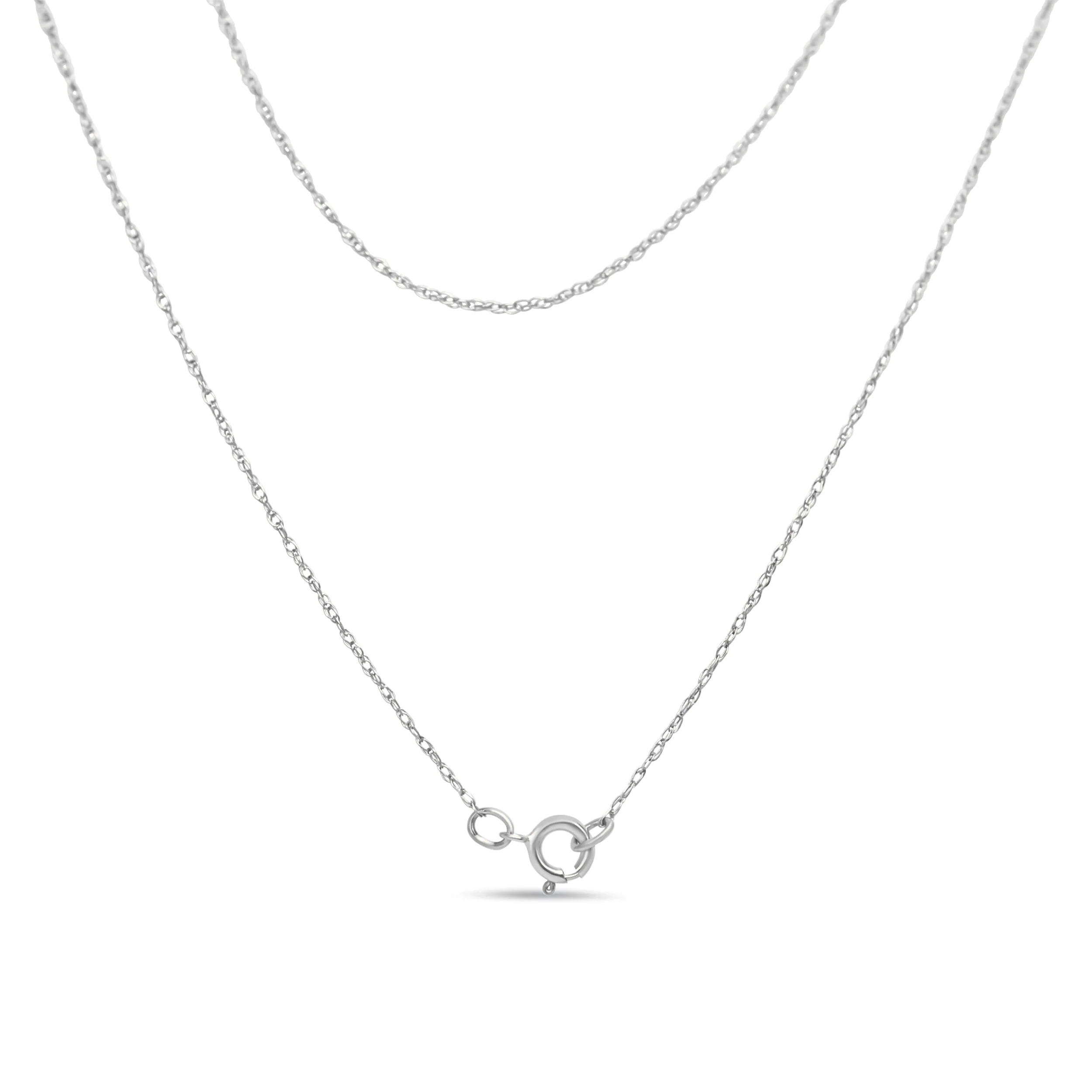 14K White Gold 1 7/8 cttw Princess and Baguette Cut Mixed Geometry Diamond Pendant Necklace (G-H, SI1-SI2) - Image 3