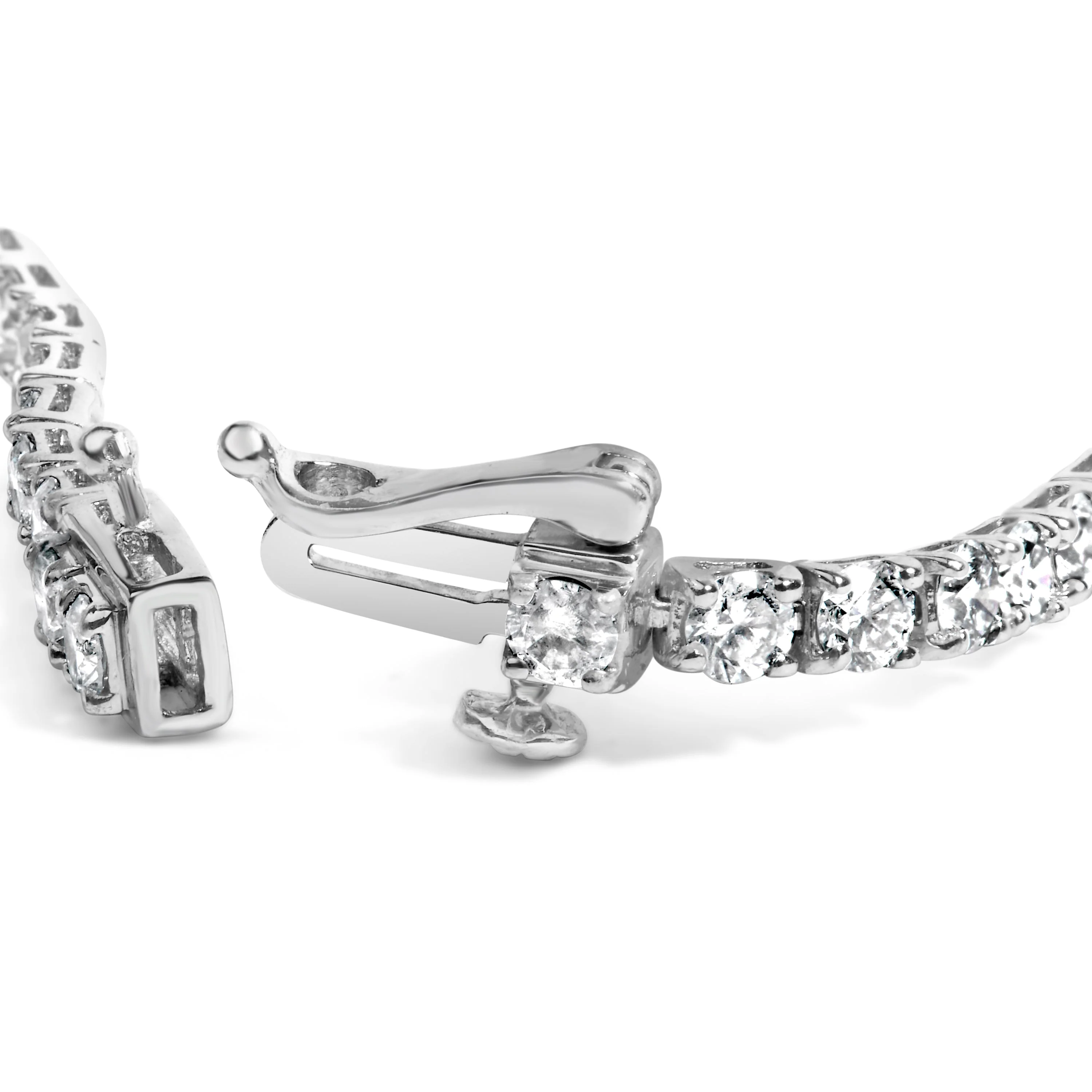14K White Gold 5.0 Cttw Lab Grown Diamond Tennis Bracelet (F-G Color, VS1-VS2 Clarity) - 7.25" Inches - Image 2