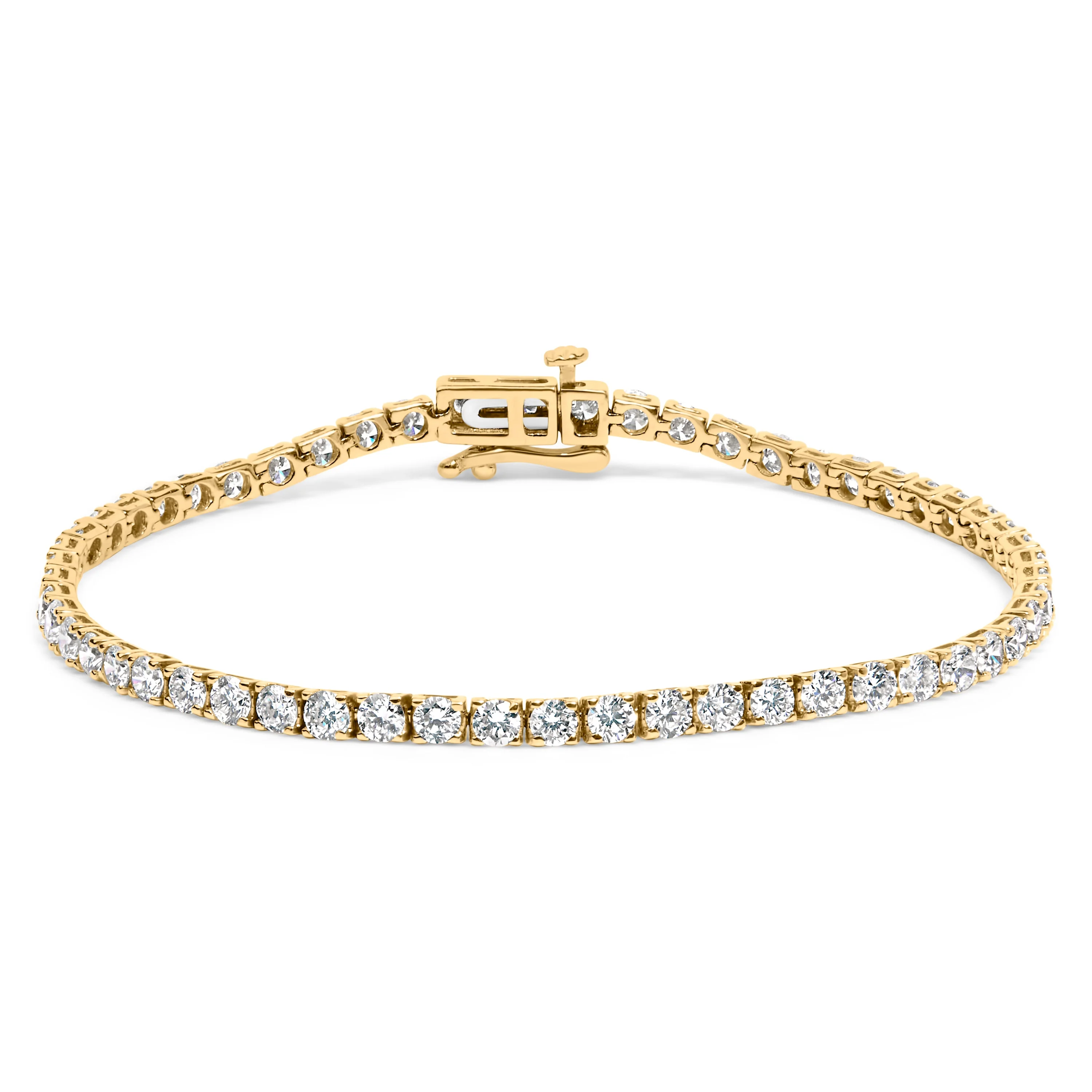 14K White Gold 5.0 Cttw Lab Grown Diamond Tennis Bracelet (F-G Color, VS1-VS2 Clarity) - 7.25" Inches - Image 4