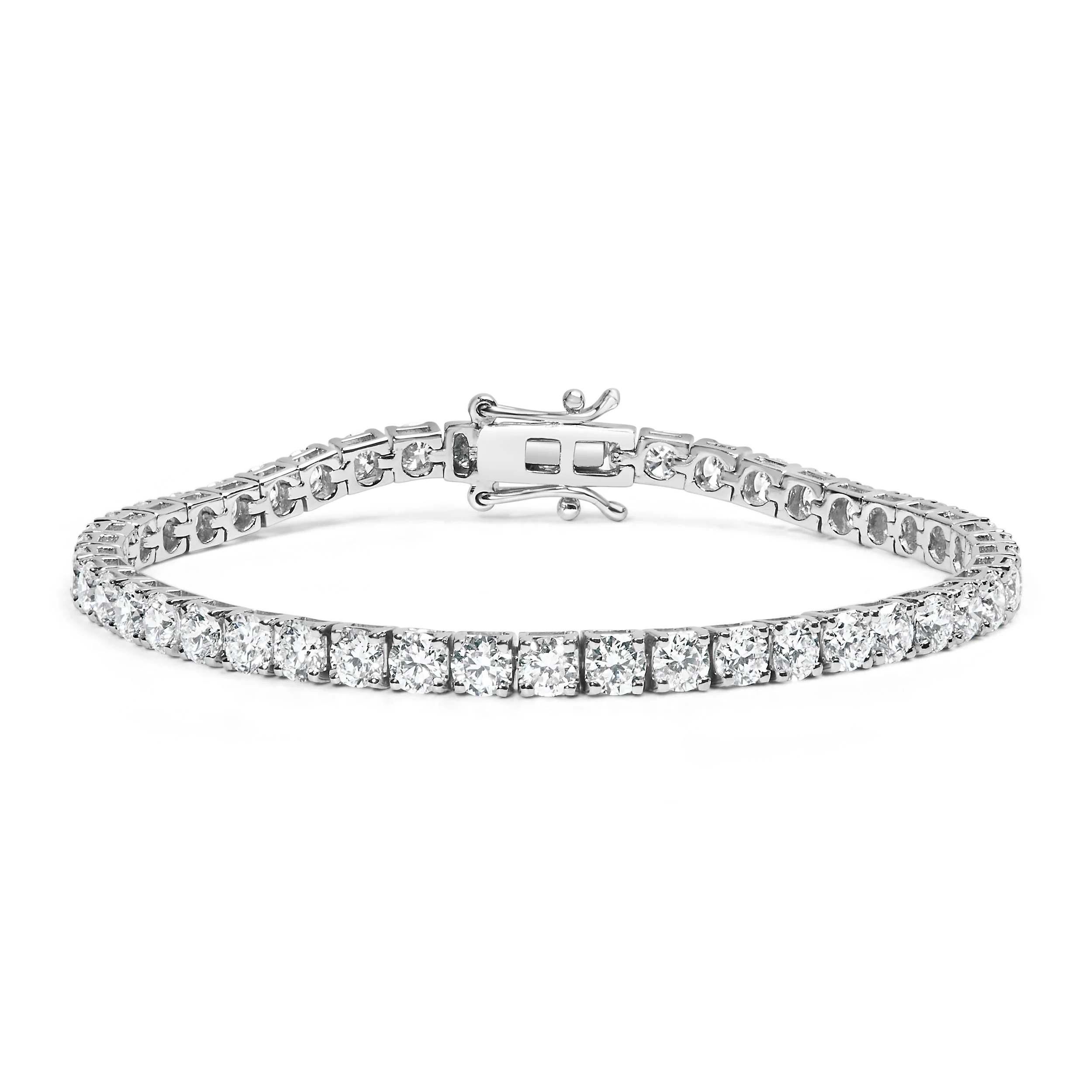 14K White Gold 5.00 Cttw Prong Set Lab Grown Round Diamond Classic Tennis Bracelet (F-G Color, VS2-SI1 Clarity) - 7.25" - Image 5