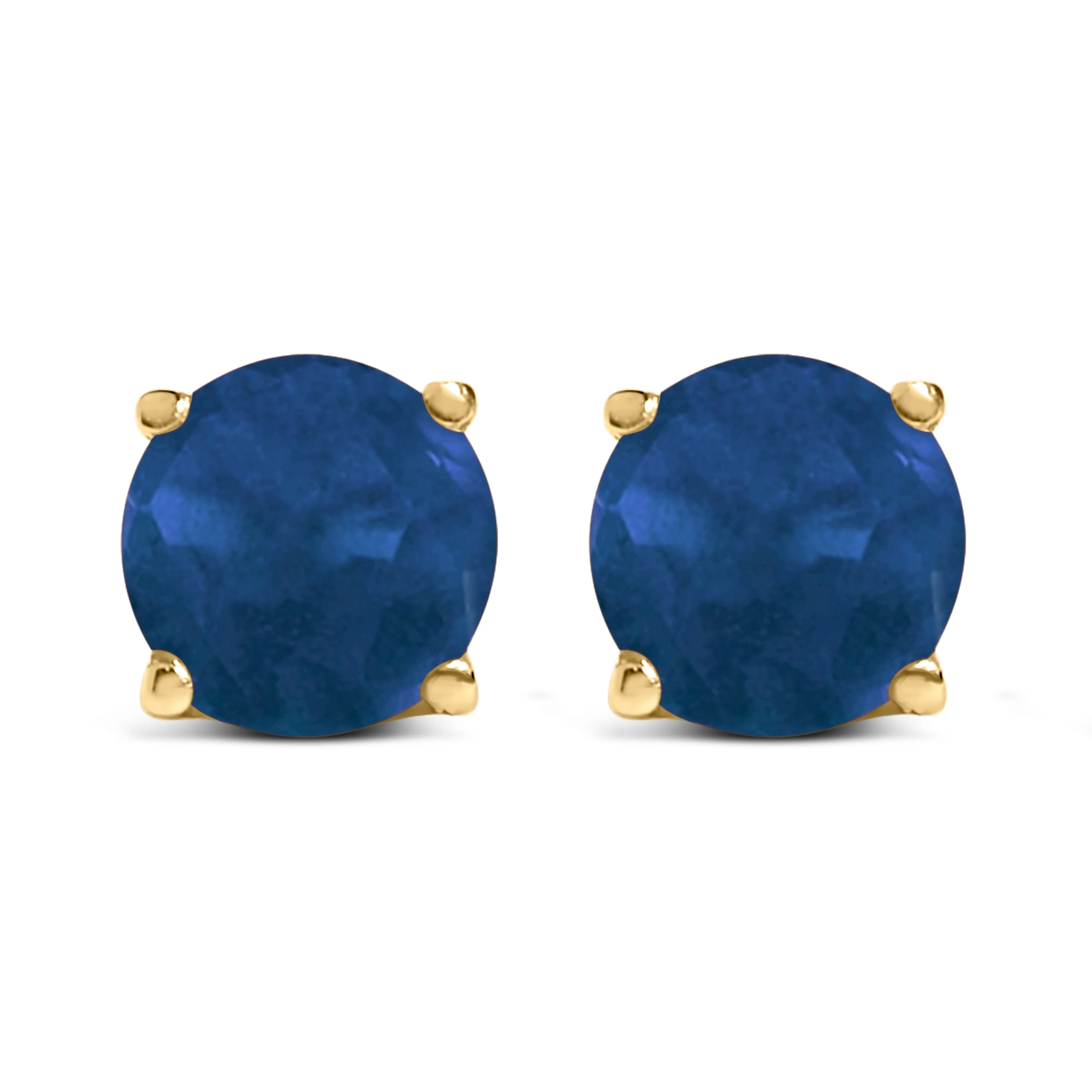 14K White Gold 5X5MM Round Purple Amethyst Solitaire Stud Earrings - Image 12