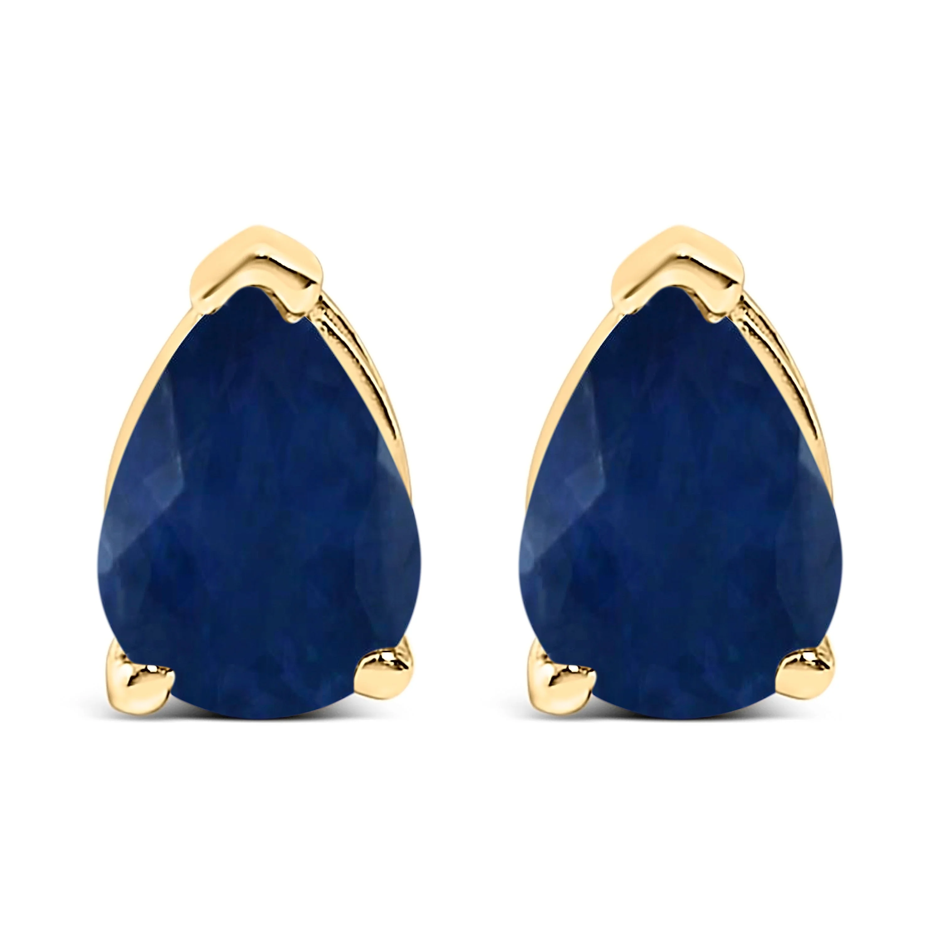14K White Gold 6x4MM Pear Shaped Purple Amethyst Solitaire Stud Earrings - Image 12