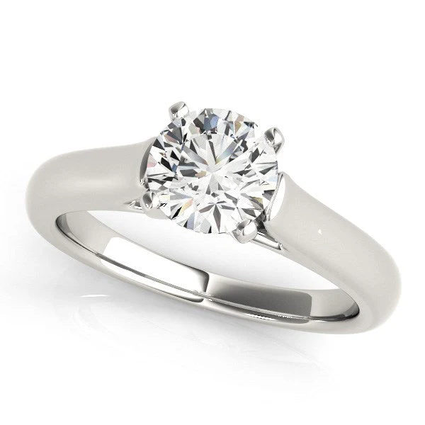 14k White Gold Cathedral Design Solitaire Diamond Engagement Ring (1 cttw) - Image 5