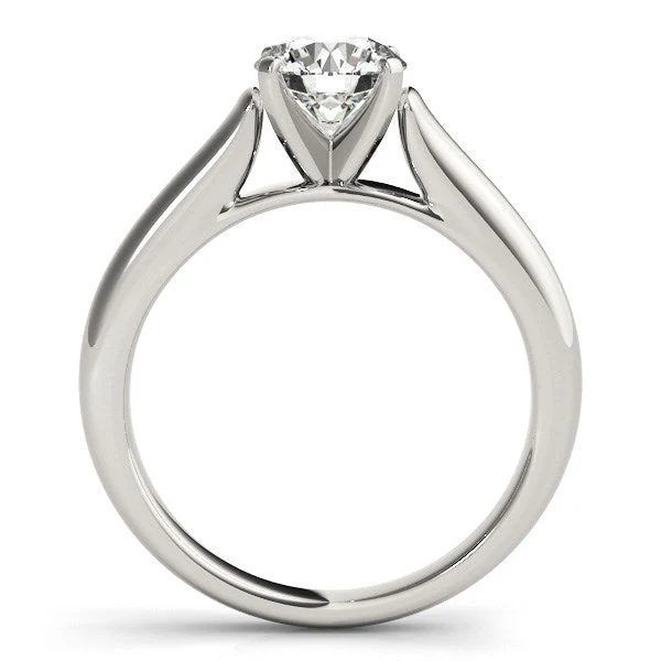 14k White Gold Cathedral Design Solitaire Diamond Engagement Ring (1 cttw) - Image 8