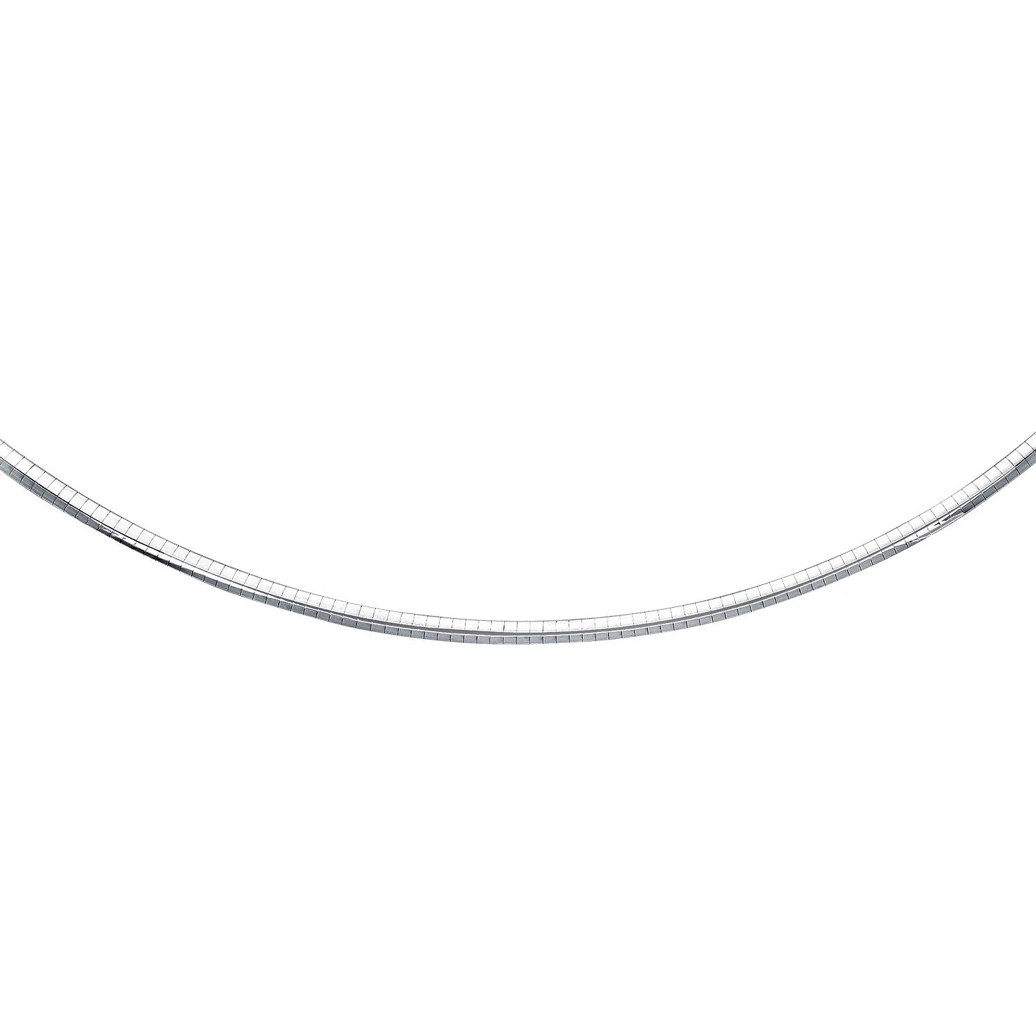 14k White Gold Chain in a Classic Omega Design (4 mm) - Image 3