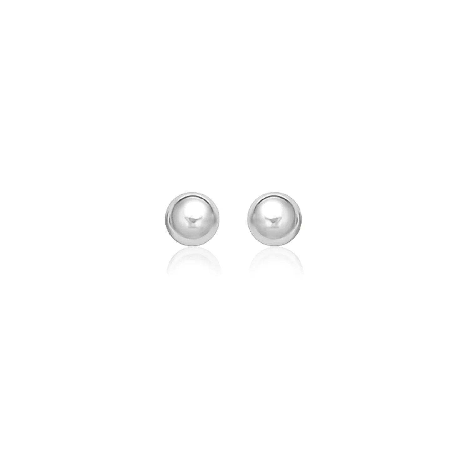 14k White Gold Classic Stud Earrings (8.0 mm)