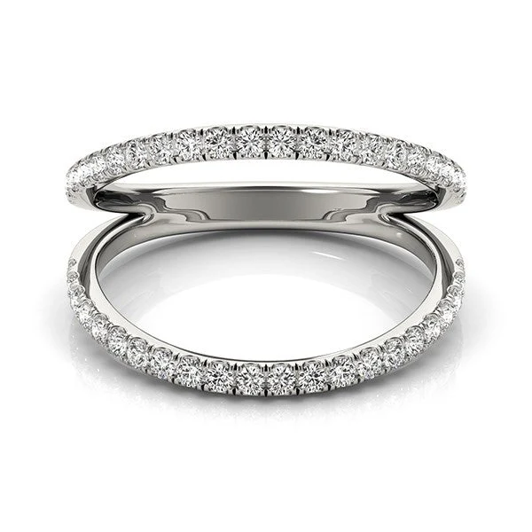 14k White Gold Diamond Split Band Ring (1/4 cttw) - Image 6