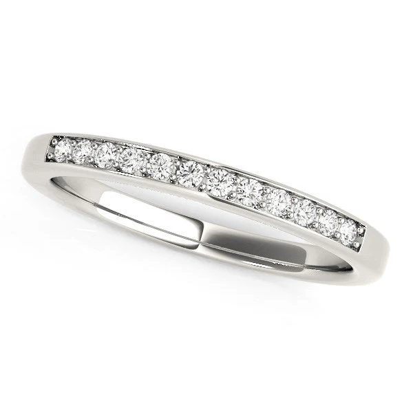 14k White Gold Diamond Wedding Band (1/8 cttw) - Image 2