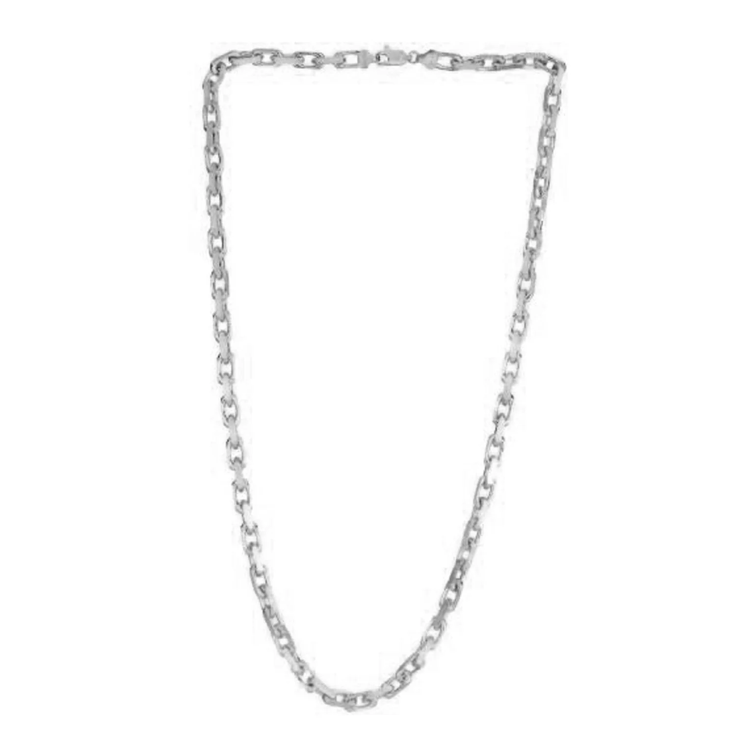 14k White Gold French Cable Link Chain (4.80 mm) - Image 6