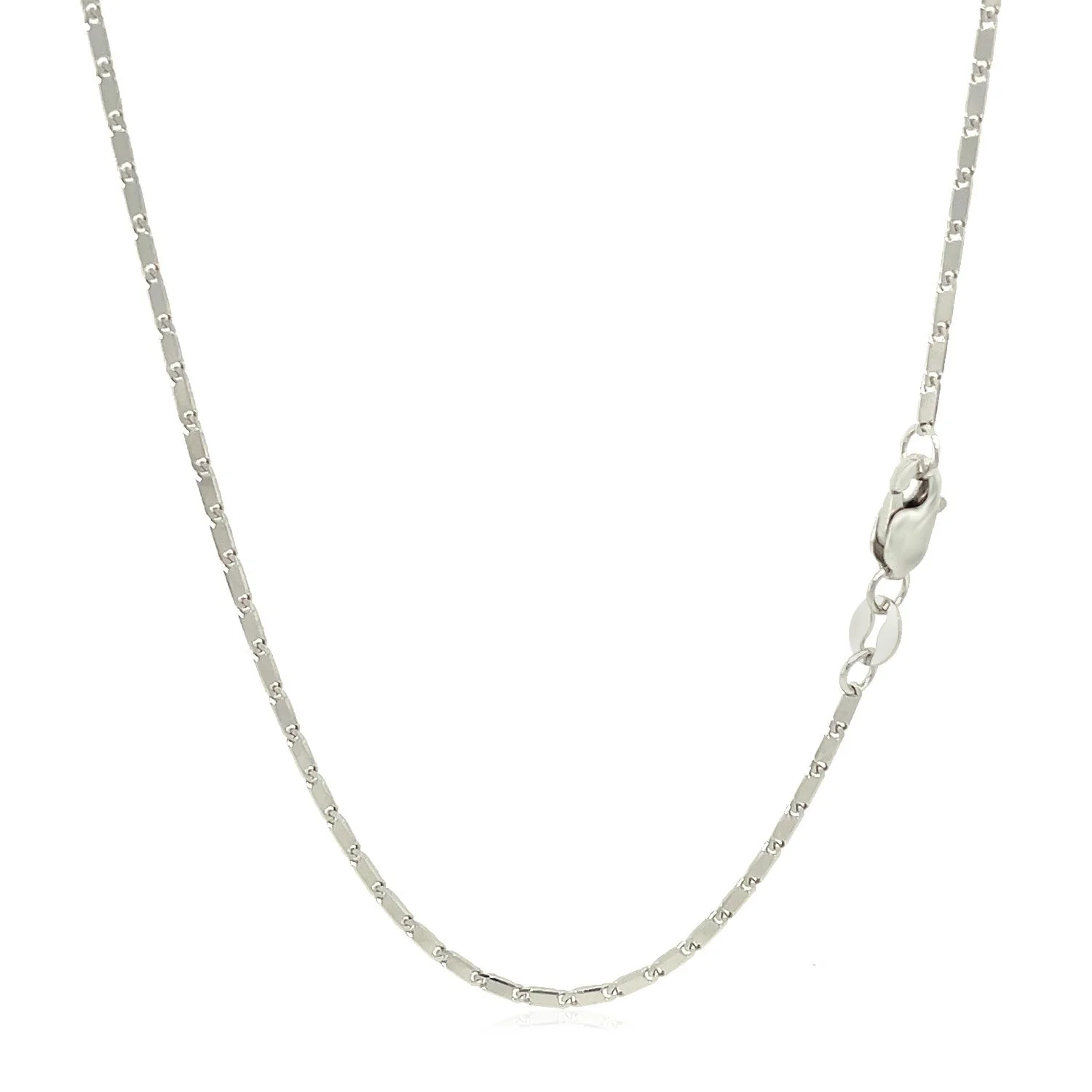 14k White Gold Lumina Pendant Chain 1.0mm - Image 3