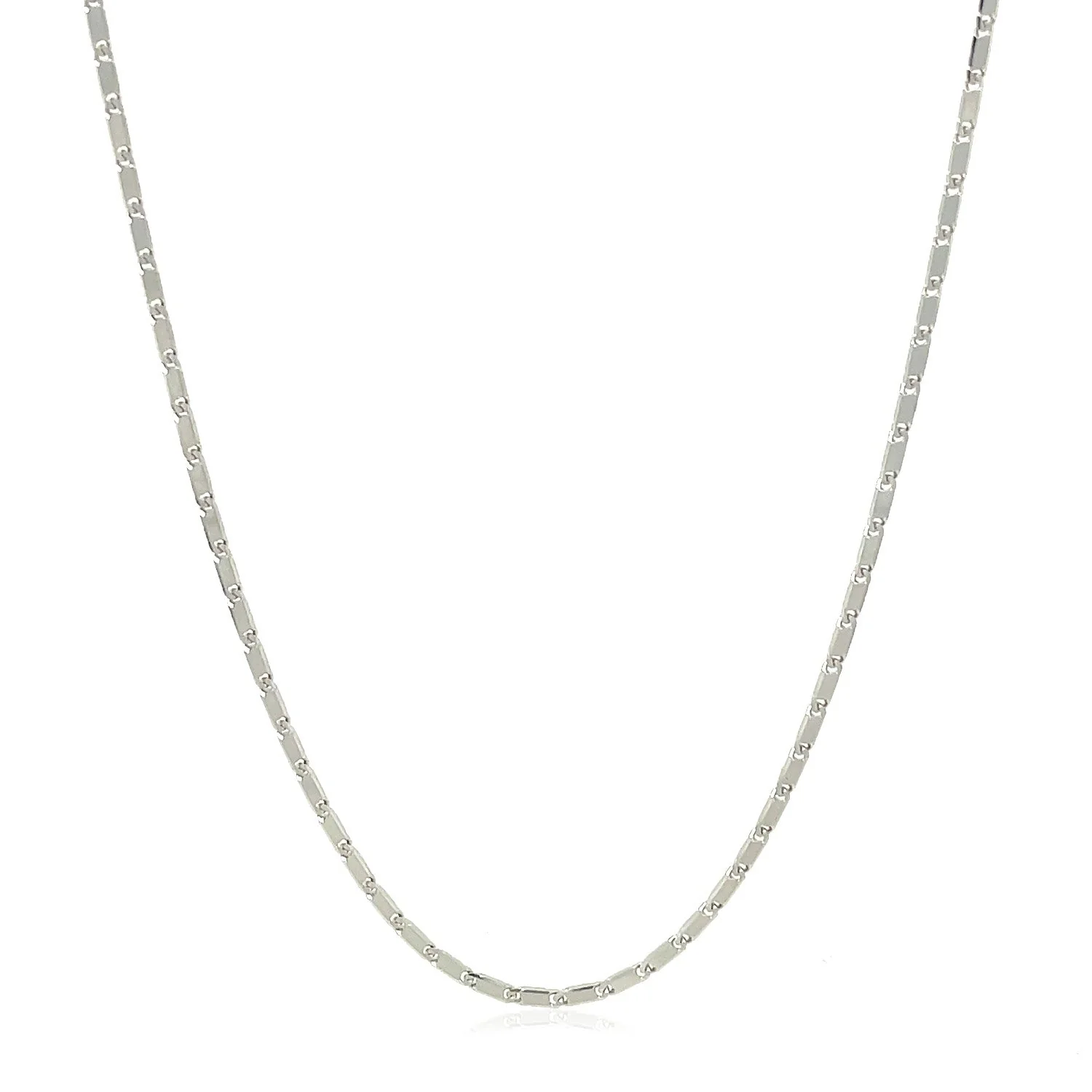 14k White Gold Lumina Pendant Chain 1.0mm - Image 9