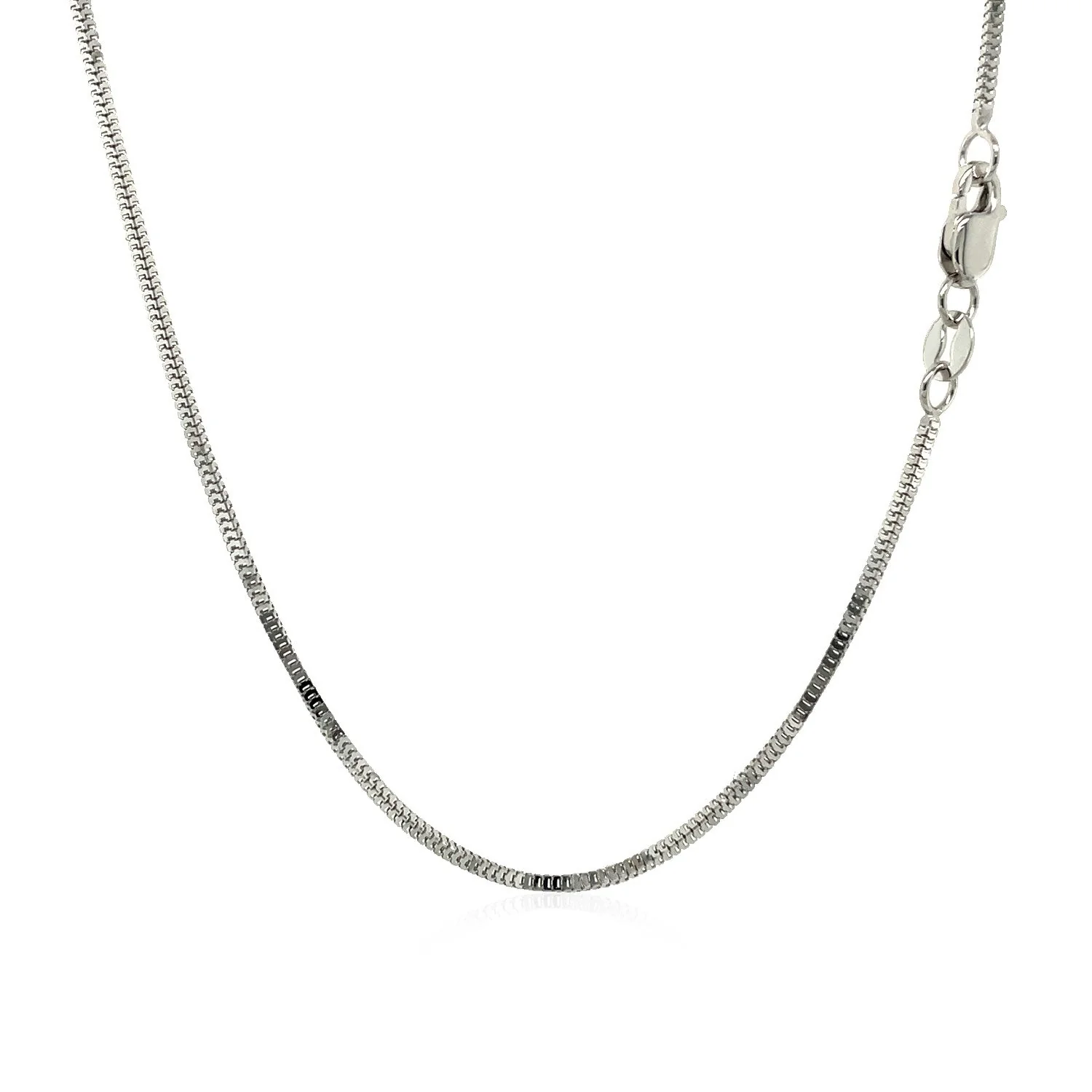 14k White Gold Milano Chain 1.1mm - Image 7