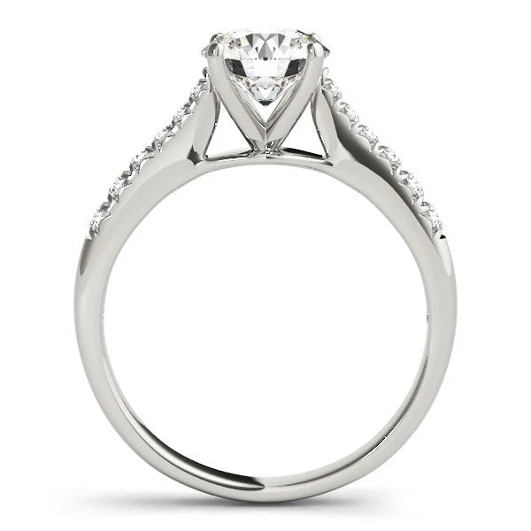 14k White Gold Round Cut Diamond Engagement Ring (1 5/8 cttw) - Image 4