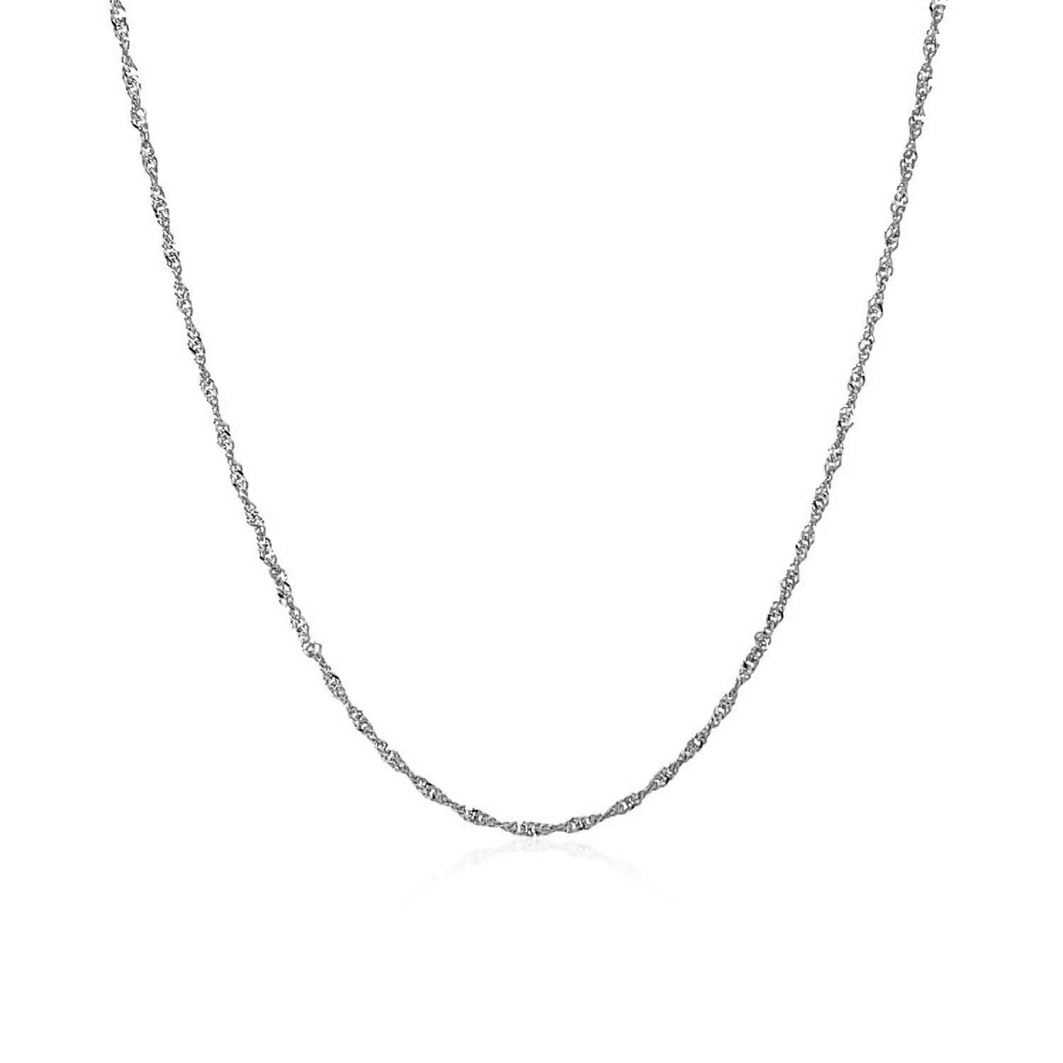 14k White Gold Singapore Chain 1.0mm - Image 7