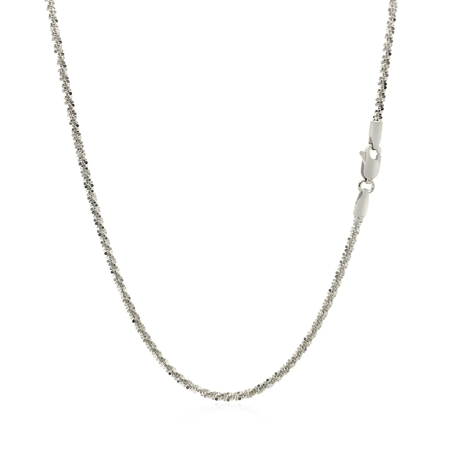 14k White Gold Sparkle Chain 1.5mm - Image 8