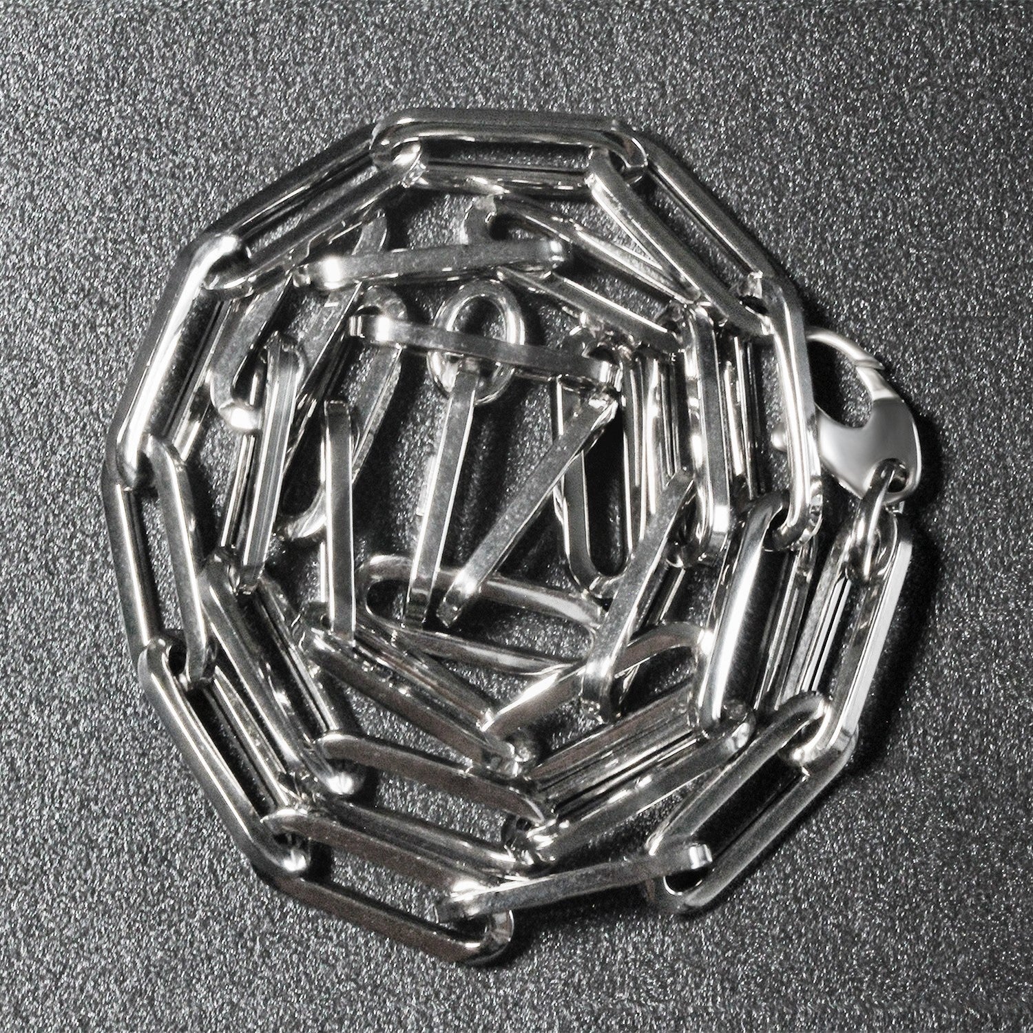 14K White Gold Wide Paperclip Chain (6.1mm) - Image 13