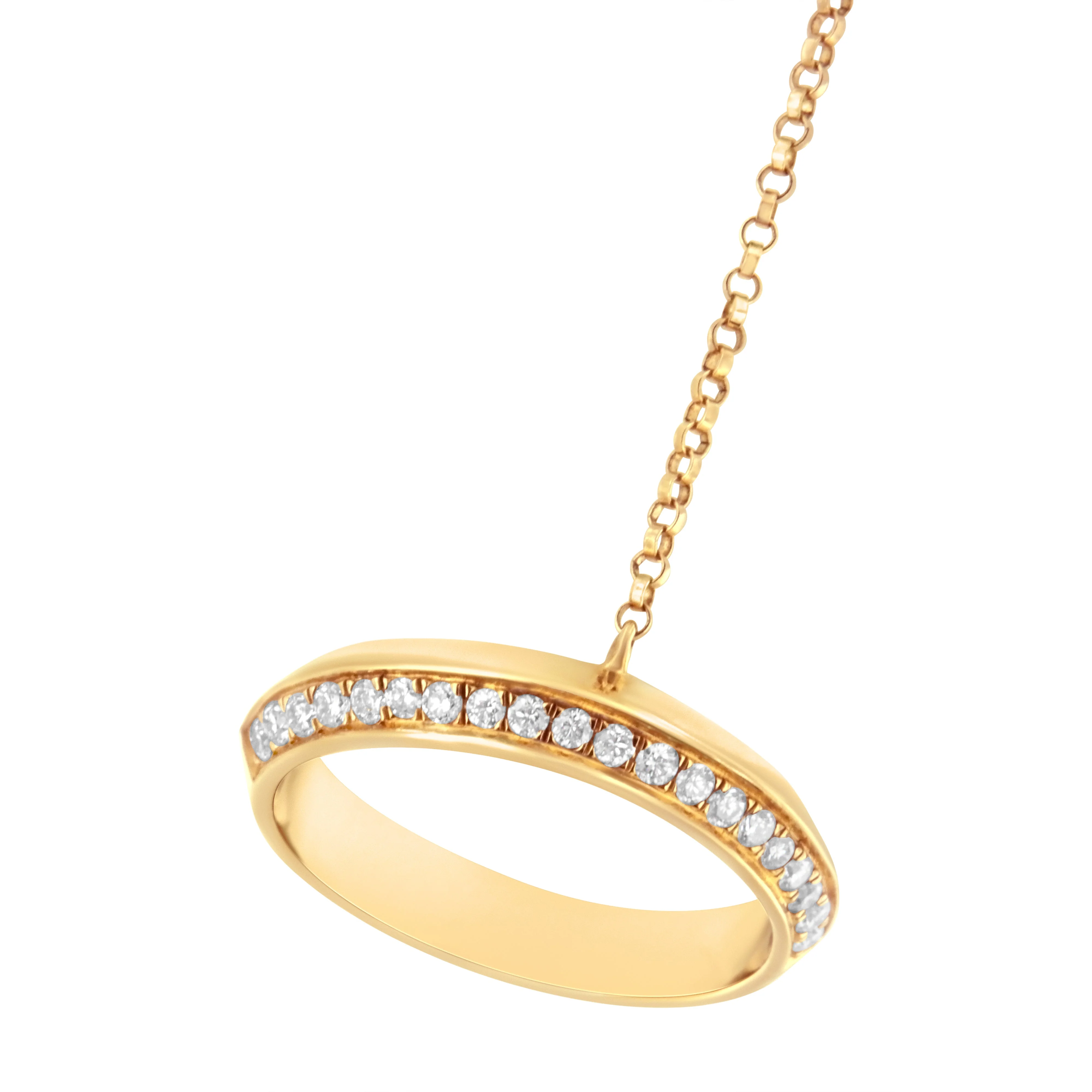 14K Yellow Gold 1/4 Cttw Diamond Ring and Bracelet Hand Chain (G-H Color, SI1-SI2 Clarity) - 7" - Image 2