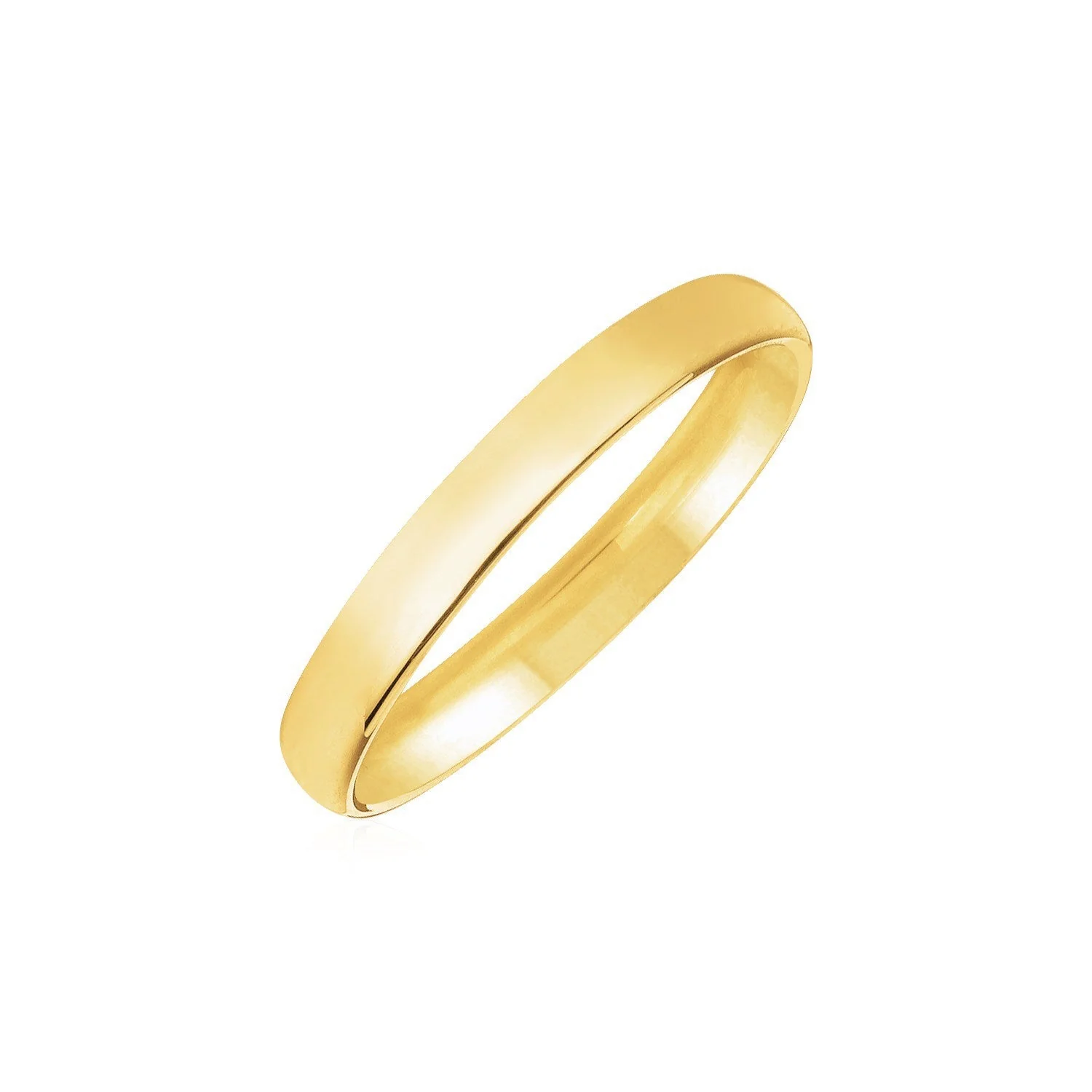 14k Yellow Gold 3mm Comfort Fit Wedding Band - Image 2