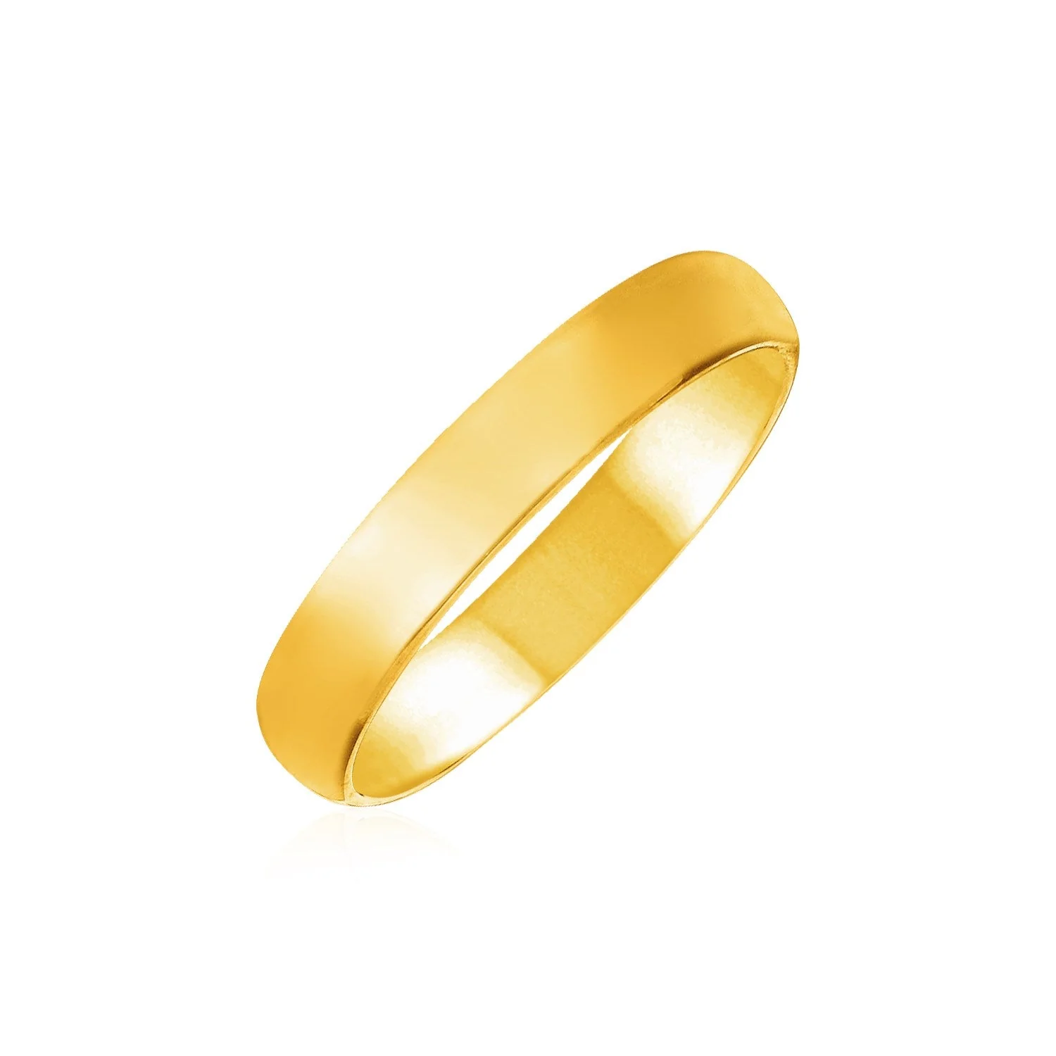 14k Yellow Gold 4mm Comfort Fit Wedding Band - Image 2