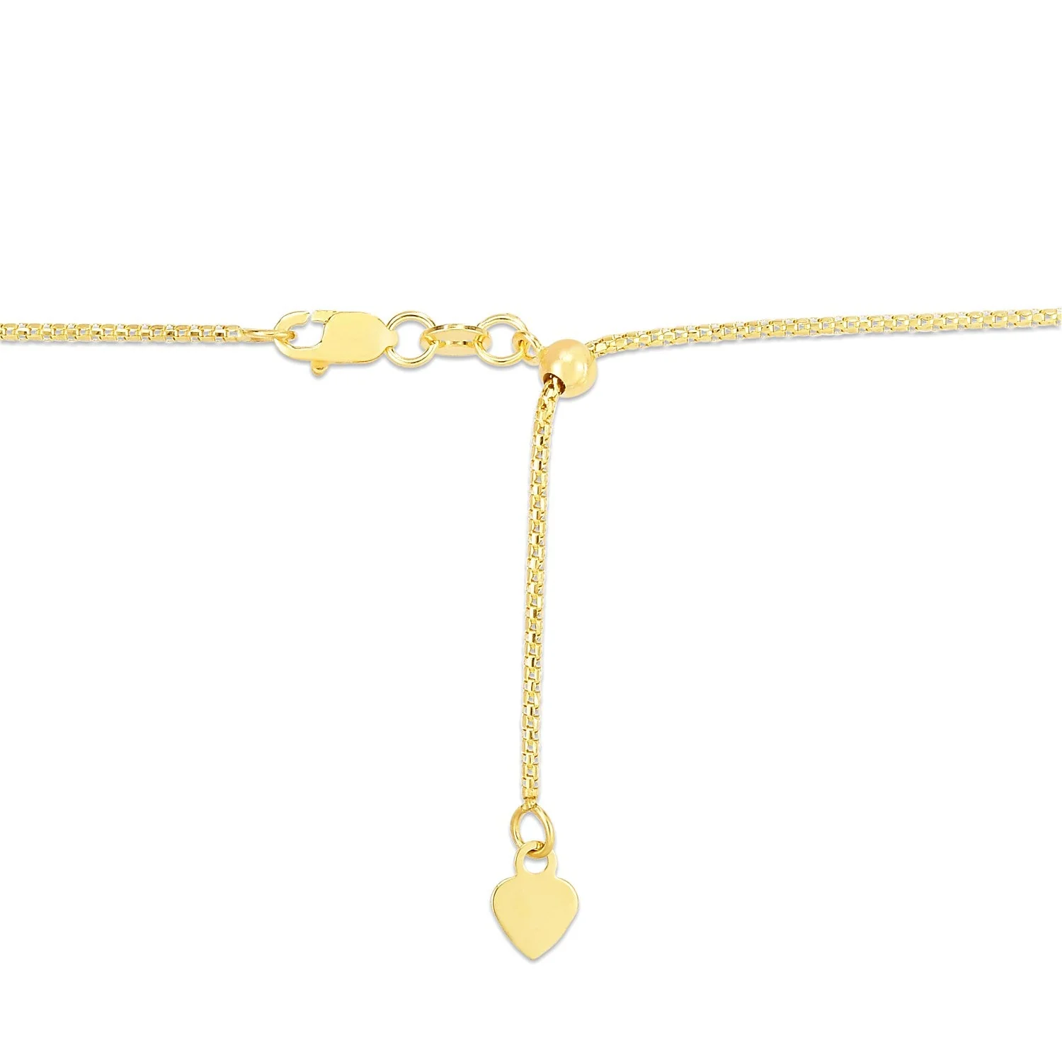 14k Yellow Gold Adjustable Popcorn Chain 1.3mm - Image 8